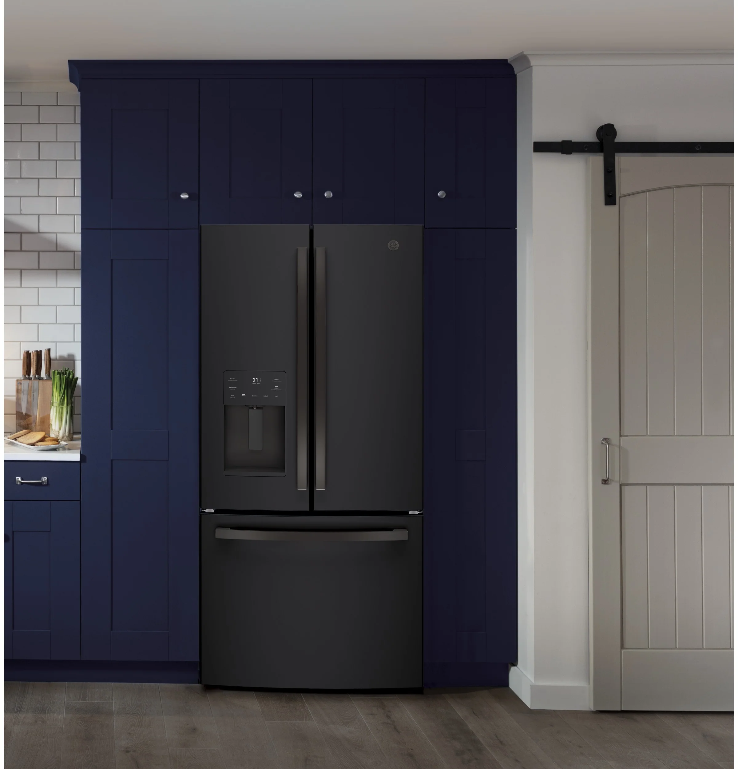 GE 25.6 Cu. Ft. Black Slate French Door Refrigerator GFE26JEMDS - Image 2