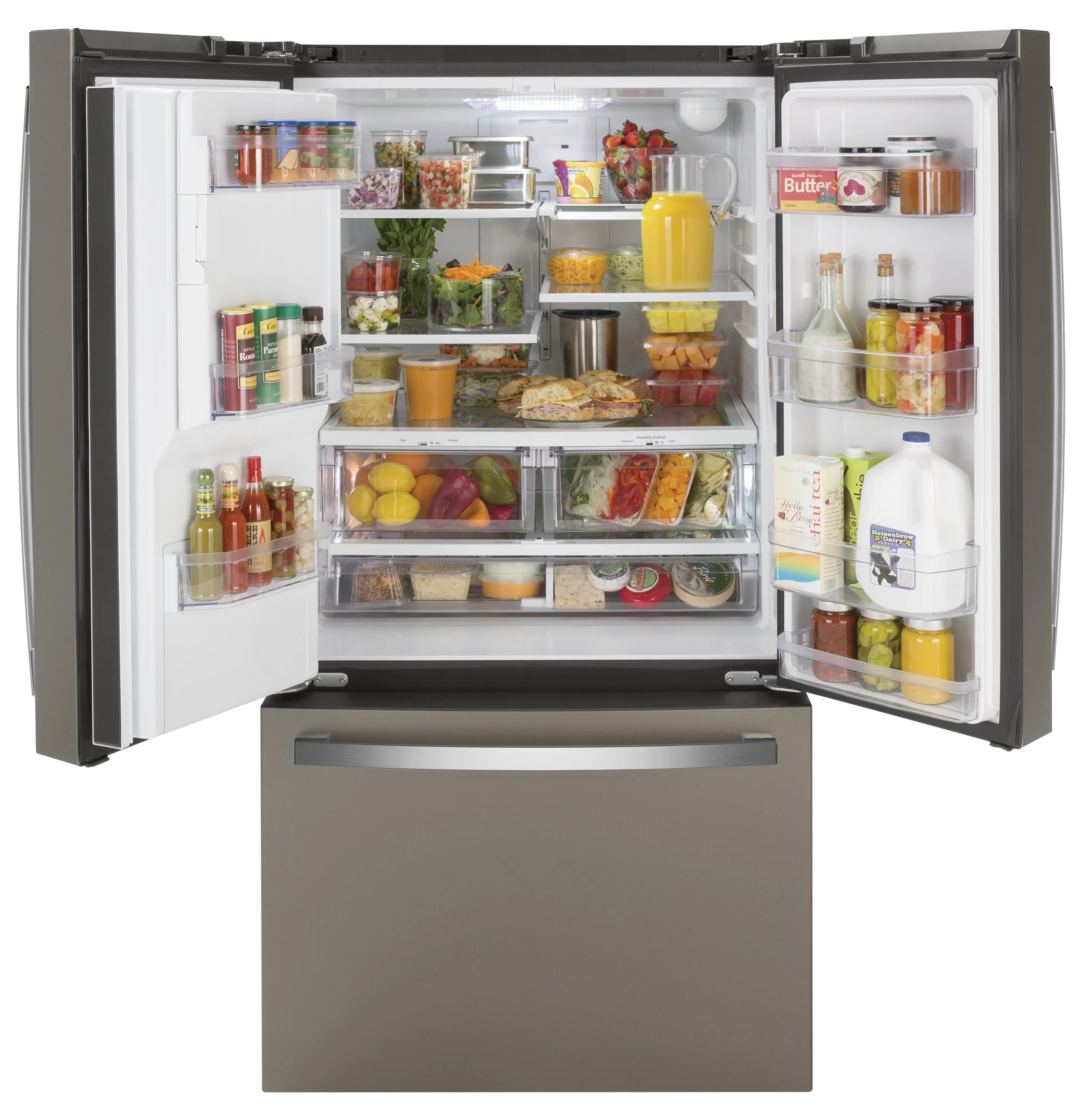 GE 25.6 Cu. Ft. Slate French Door Refrigerator GFE26JMMES - Image 3