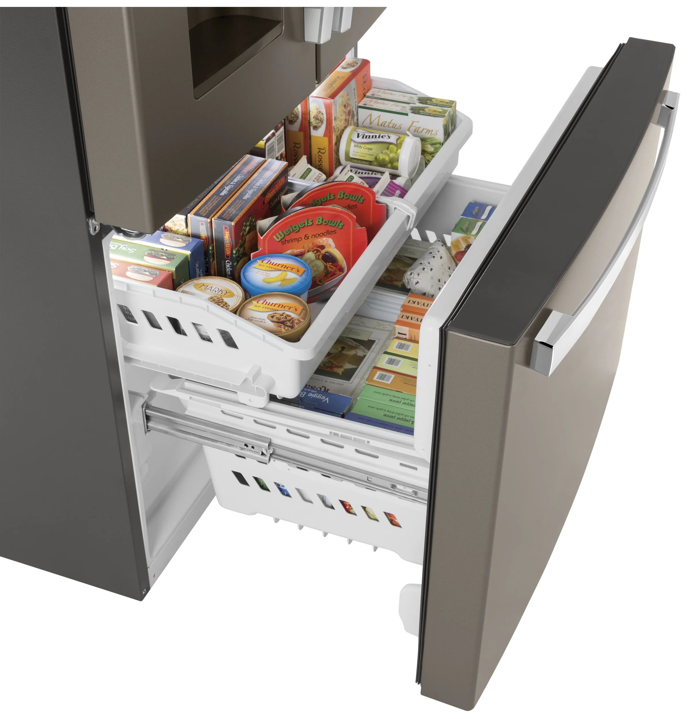 GE 25.6 Cu. Ft. Slate French Door Refrigerator GFE26JMMES - Image 6