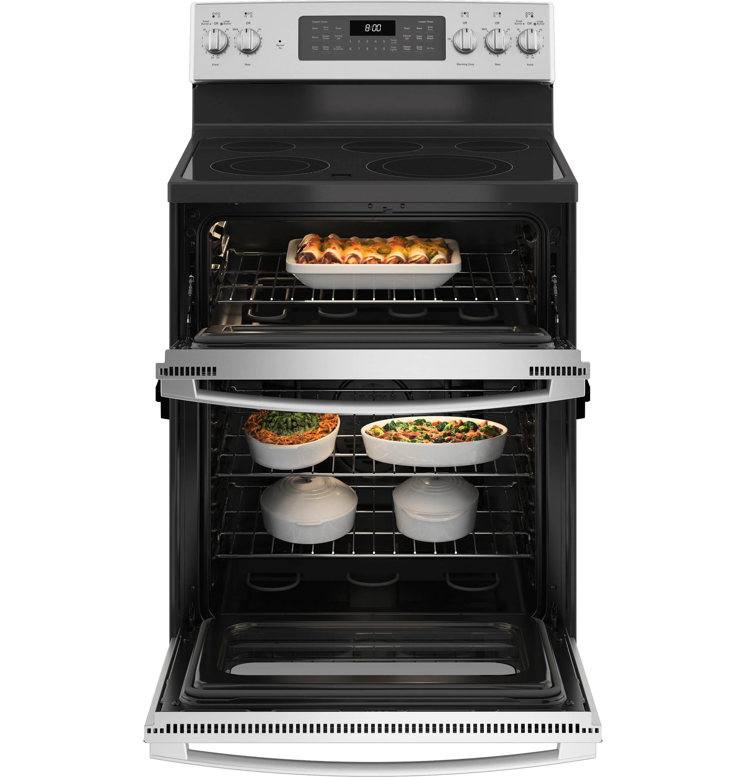 GE 30" Free-Standing Electric Double Oven Convection Range JBS86SPSS - Image 4