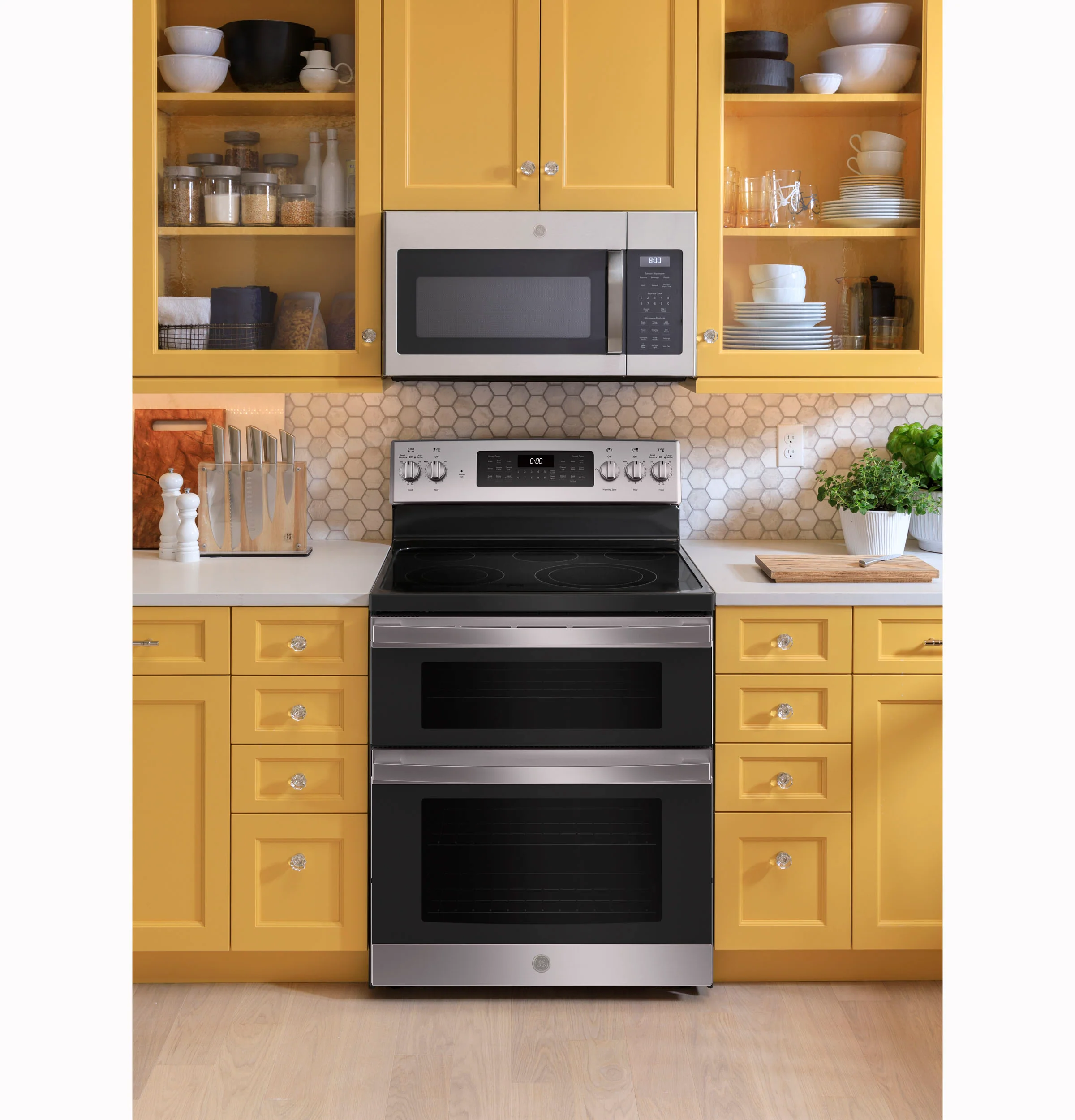 GE 30" Free-Standing Electric Double Oven Convection Range JBS86SPSS - Image 8