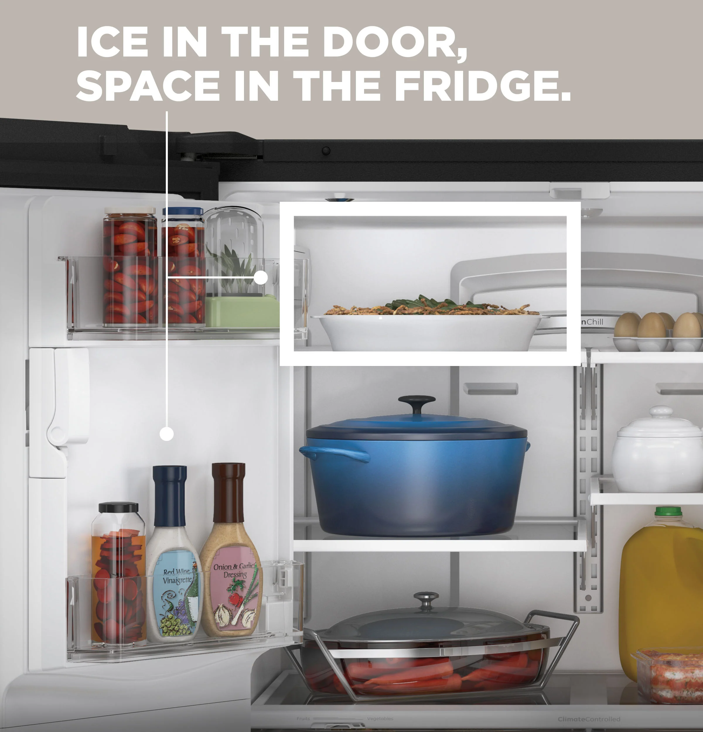 GE ENERGY STAR 22.1 Cu. Ft. Counter-Depth Fingerprint Resistant French-Door Refrigerator GYE22GYNFS - Image 10