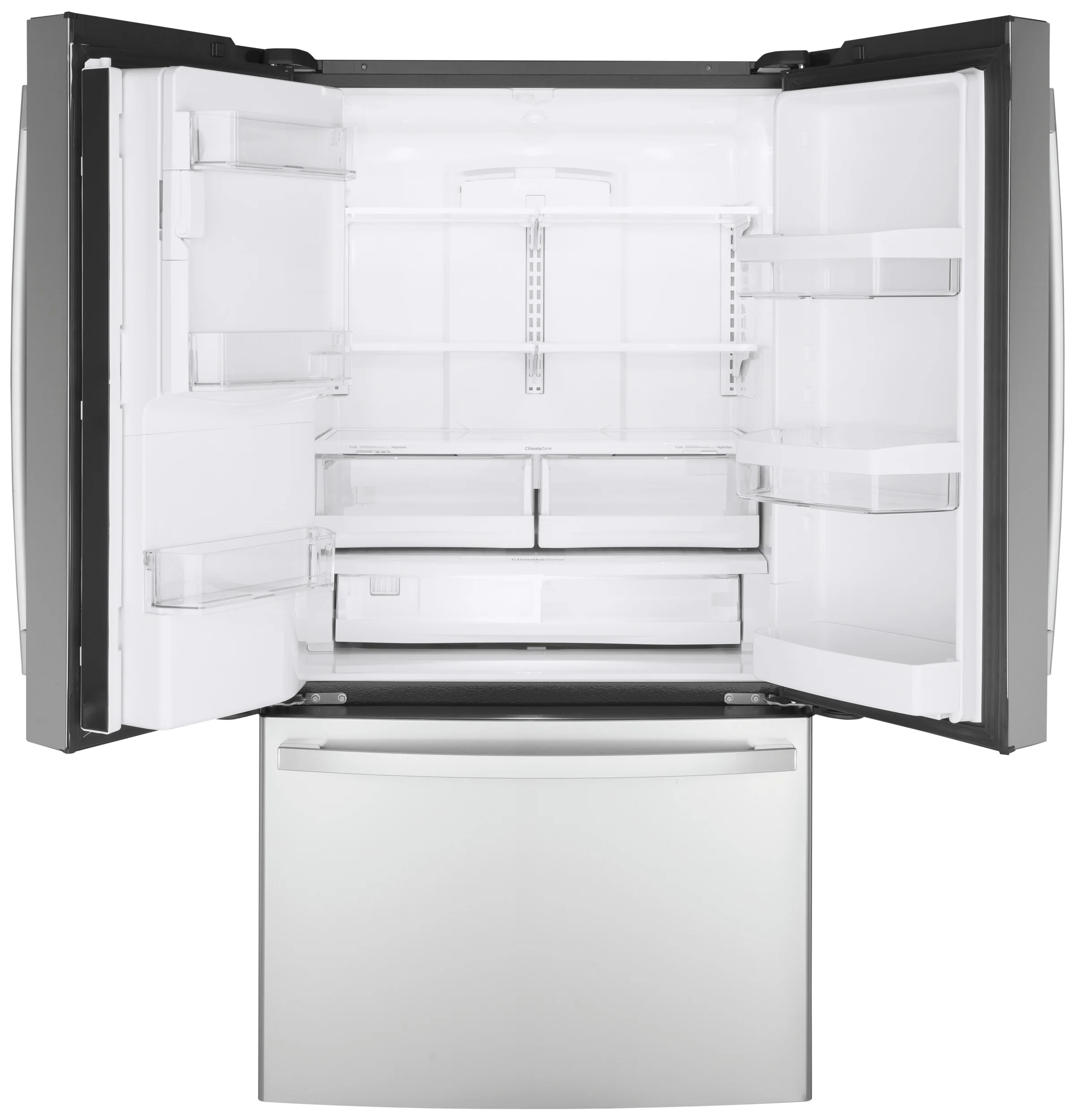 GE ENERGY STAR 22.1 Cu. Ft. Counter-Depth Fingerprint Resistant French-Door Refrigerator GYE22GYNFS - Image 6