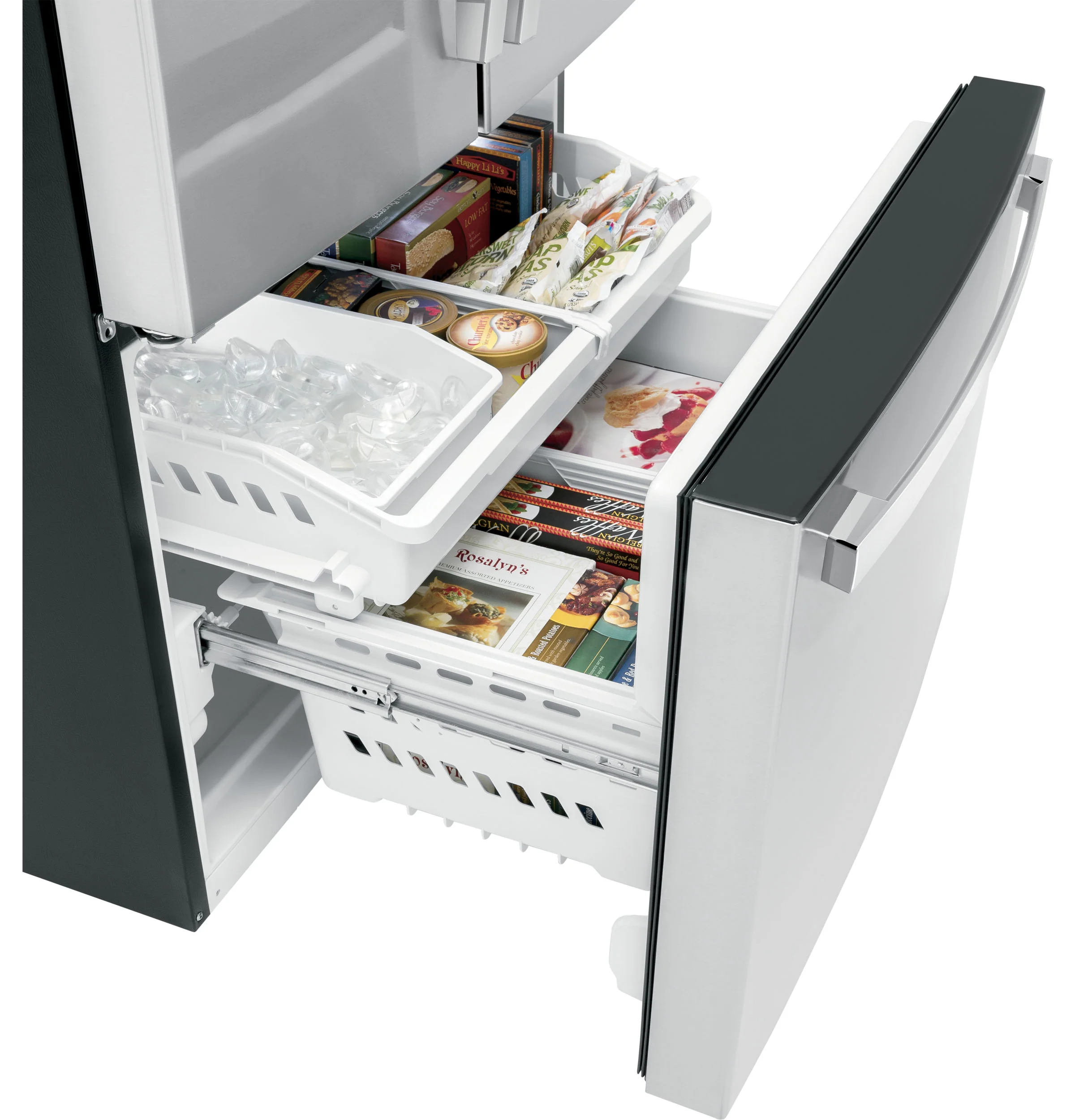 GE ENERGY STAR 27.0 Cu. Ft. Fingerprint Resistant French-Door Refrigerator GNE27JYMFS - Image 5
