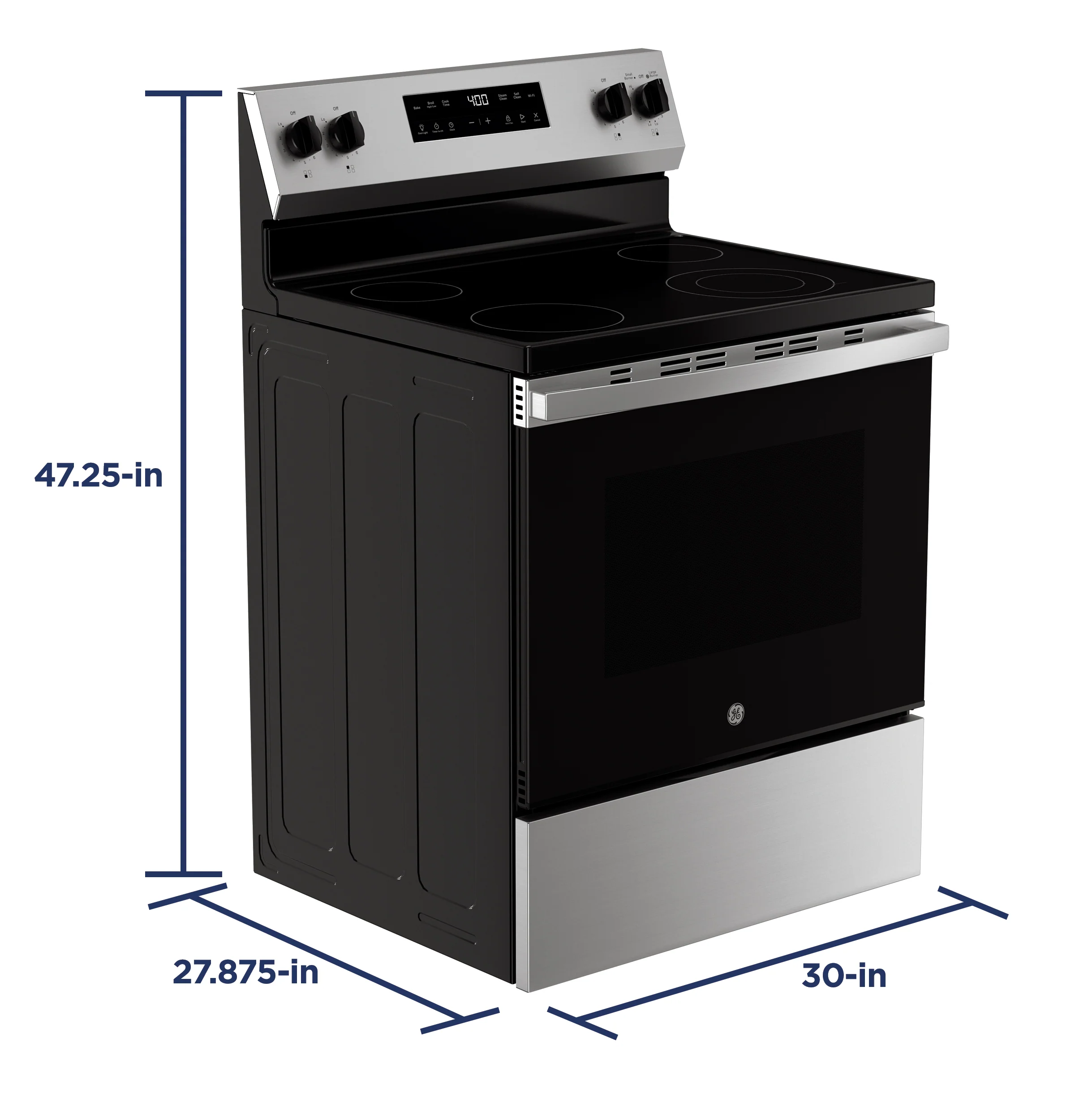 GE ENERGY STAR 30" Free-Standing Electric Range GRF400PVSS - Image 3