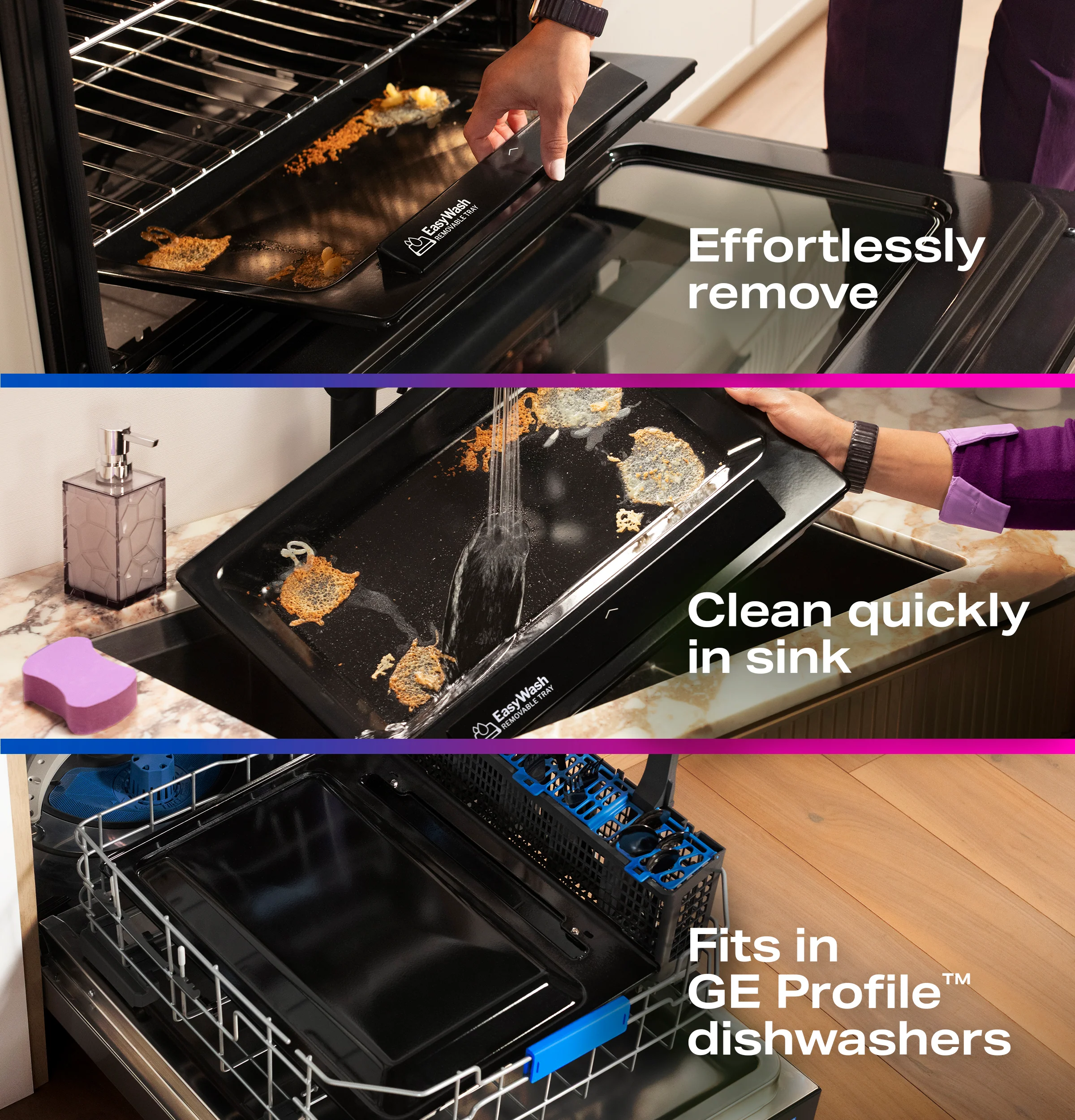 GE Profile™ 30” Smart Free-Standing Gas Convection Range with No Preheat Air Fry and EasyWash™ Oven Tray PGF700AYFS - Image 12