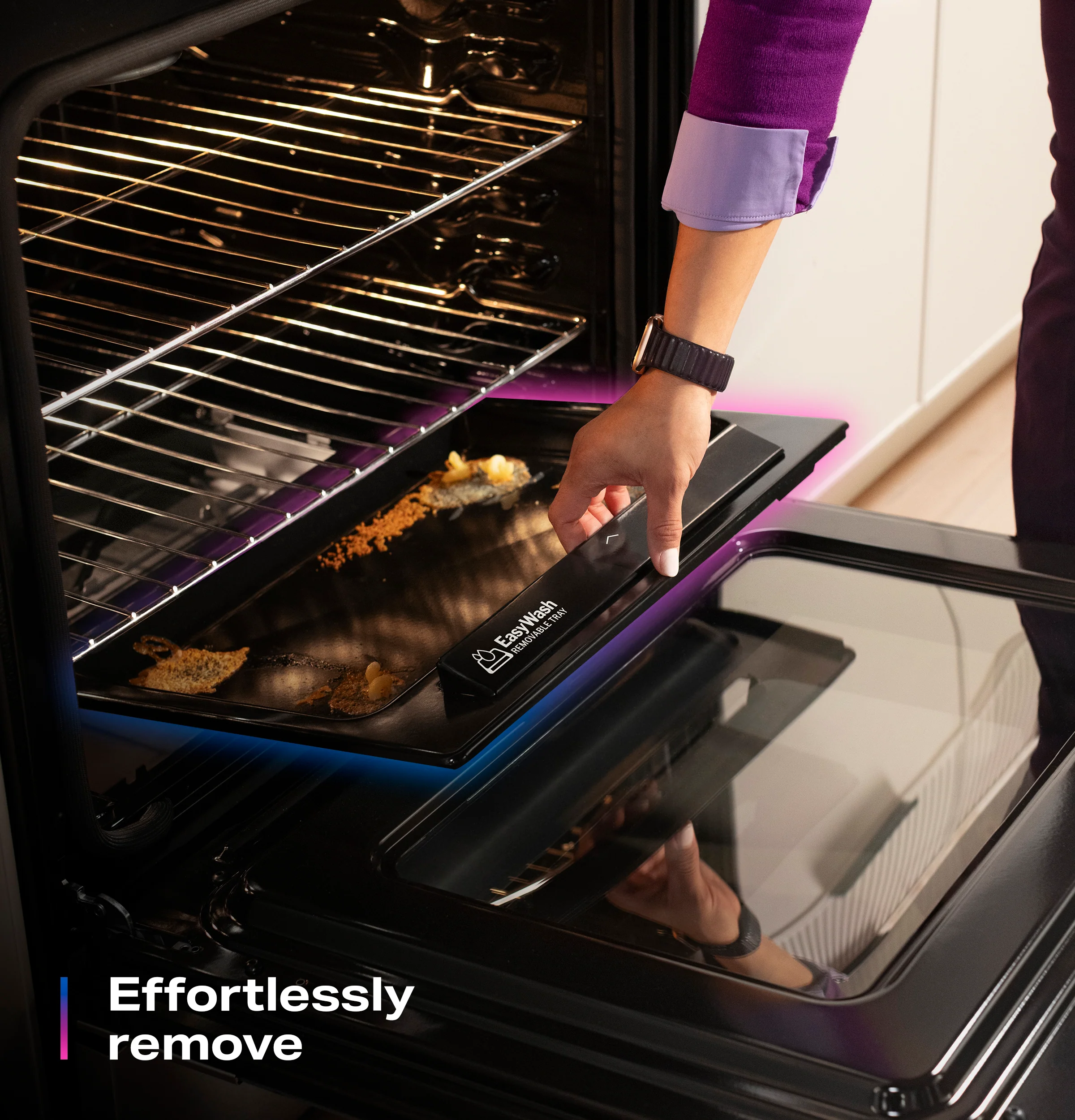 GE Profile™ 30” Smart Free-Standing Gas Convection Range with No Preheat Air Fry and EasyWash™ Oven Tray PGF700AYFS - Image 14