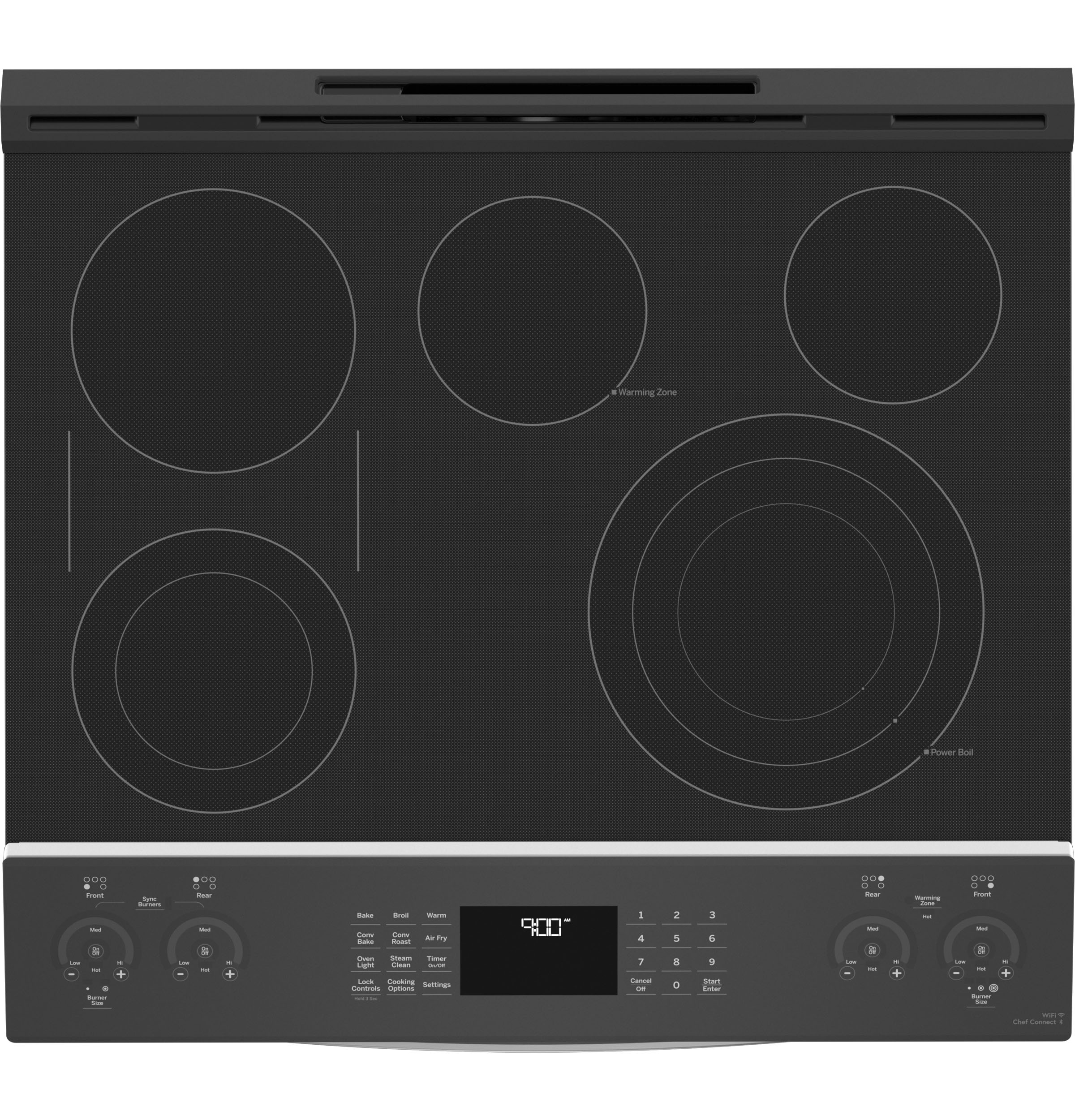 GE Profile™ 30" Smart Slide-In Electric Convection Fingerprint Resistant Range with No Preheat Air Fry PSS93YPFS - Image 10