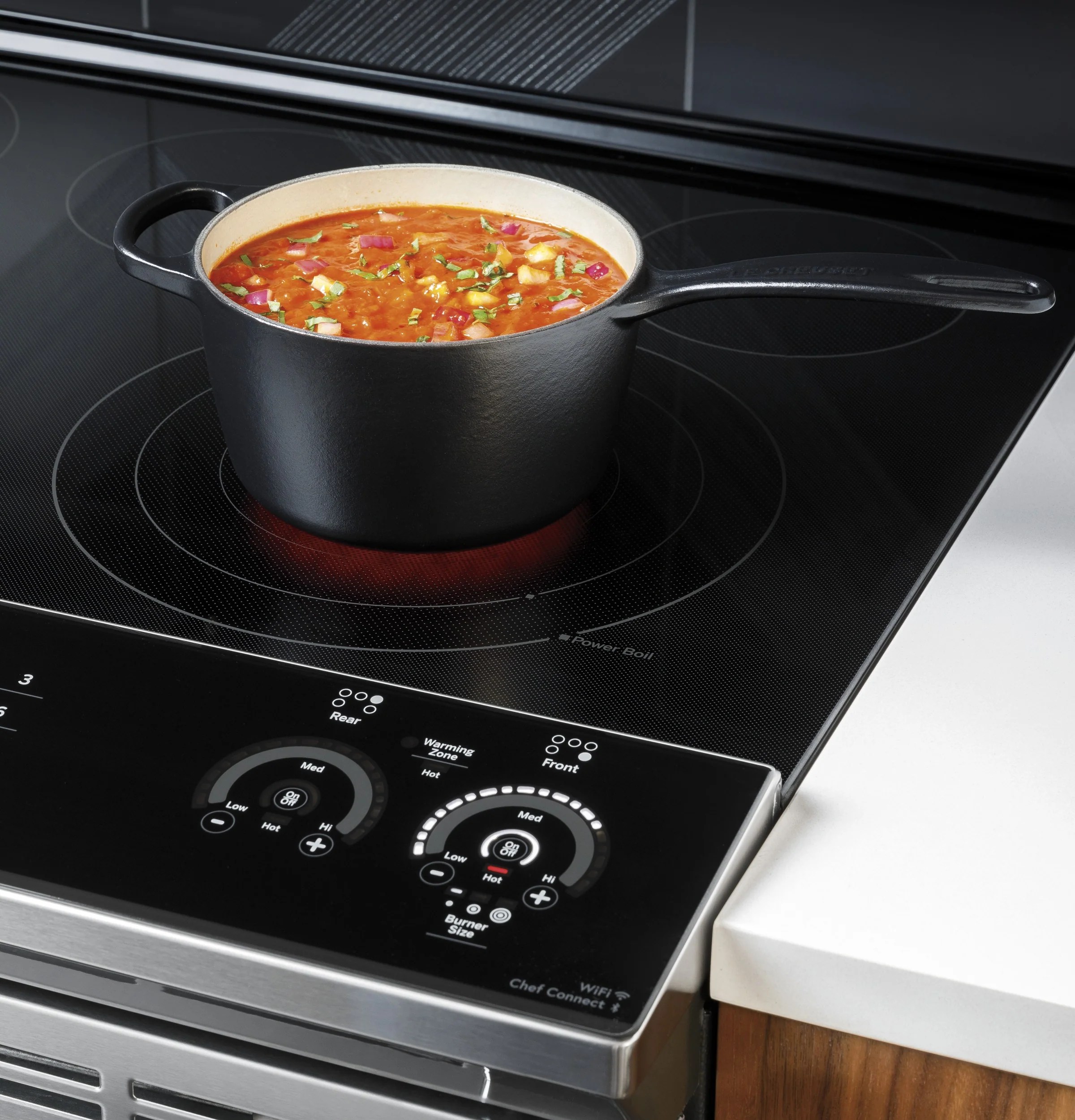 GE Profile™ 30" Smart Slide-In Electric Convection Fingerprint Resistant Range with No Preheat Air Fry PSS93YPFS - Image 2