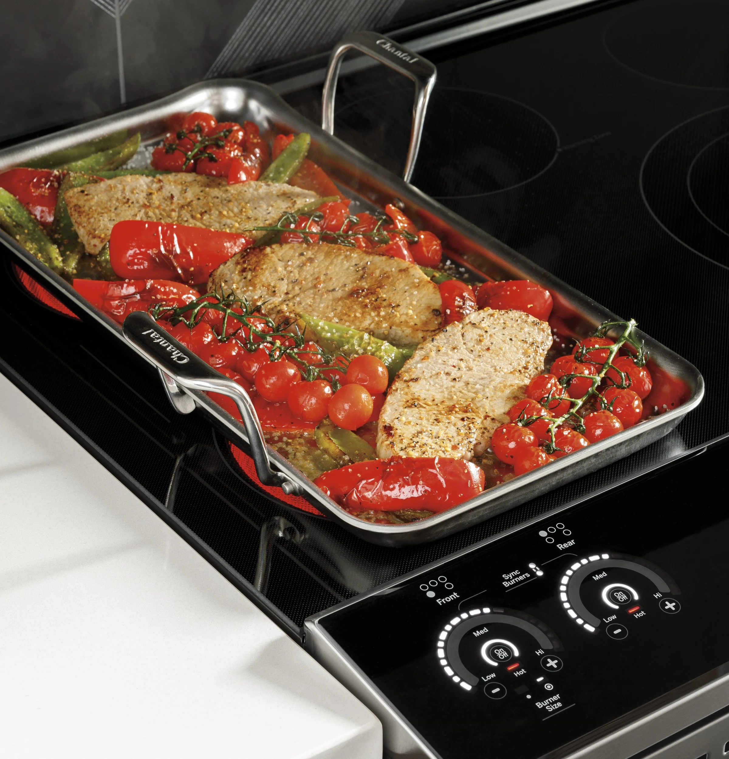 GE Profile™ 30" Smart Slide-In Electric Convection Fingerprint Resistant Range with No Preheat Air Fry PSS93YPFS - Image 3