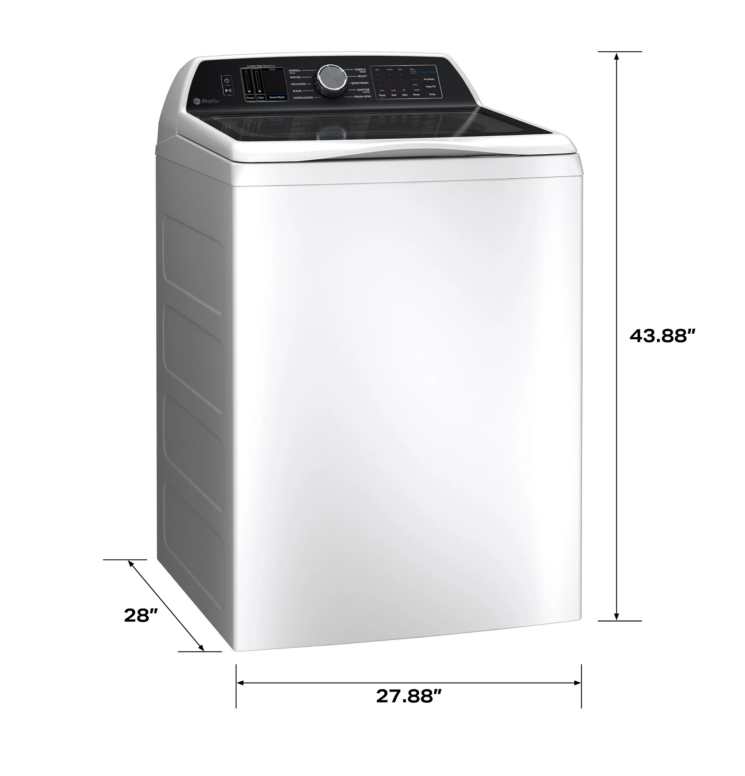 GE Profile™ ENERGY STAR® 5.4  cu. ft. Capacity Washer with Smarter Wash Technology and FlexDispense™ PTW700BSTWS - Image 6