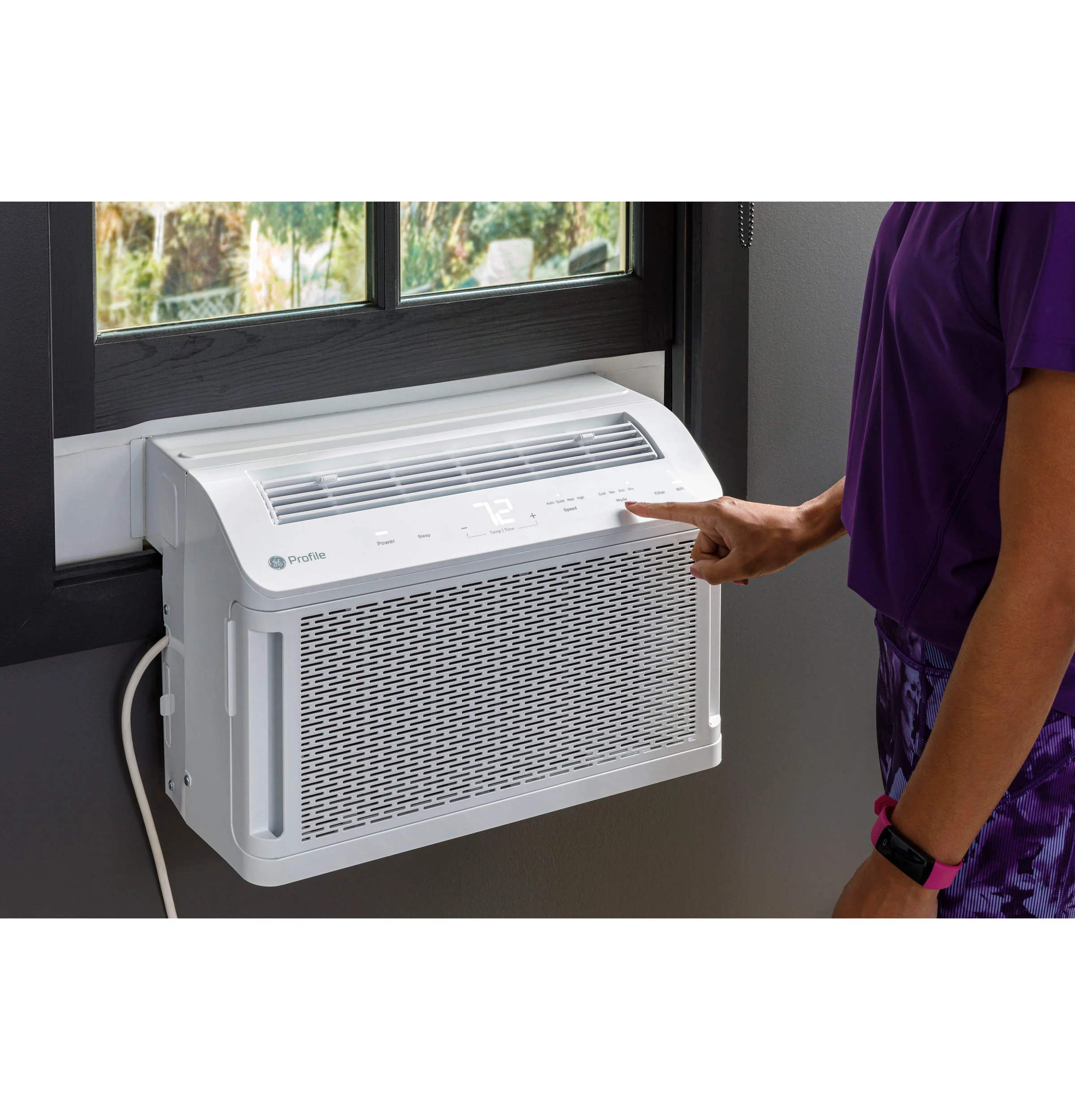 GE Profile ClearView™ 6,100 BTU Smart Ultra Quiet Window Air Conditioner for Small Rooms up to 250 sq. ft. AHTT06BC