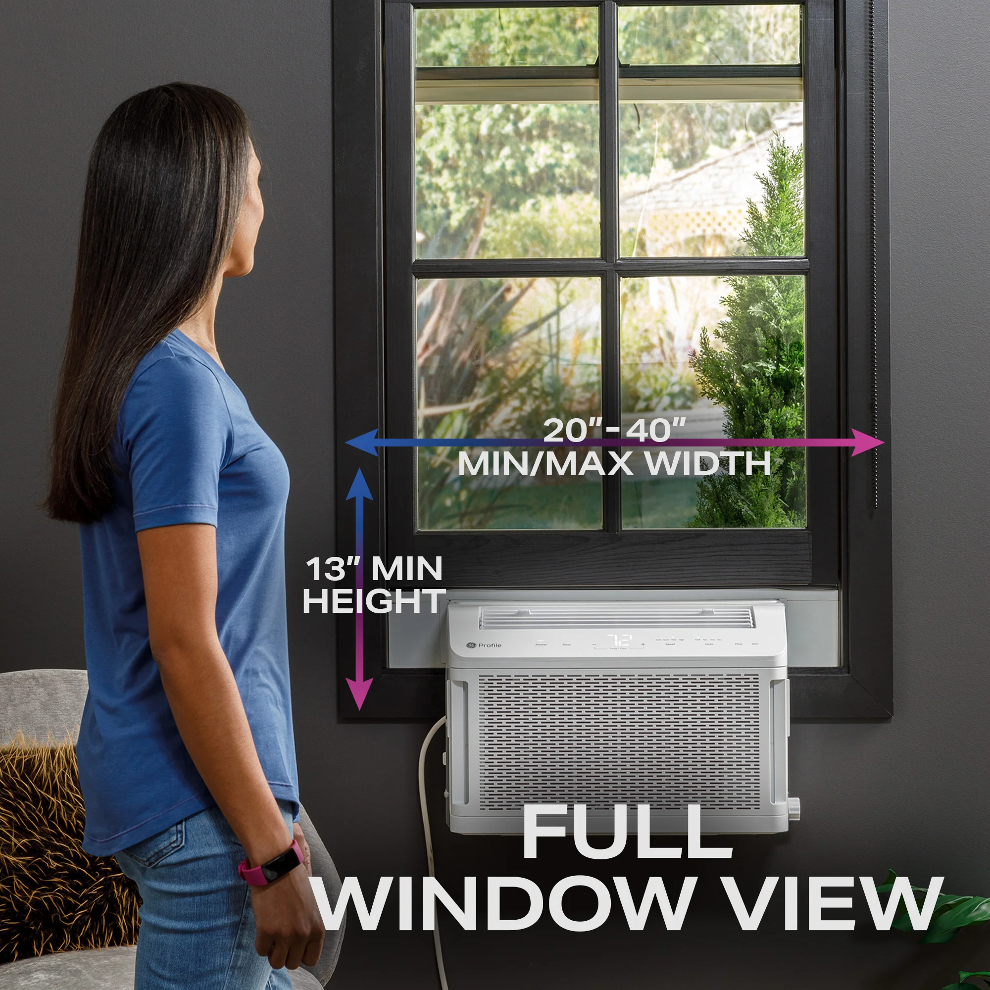 GE Profile ClearView™ 6,100 BTU Smart Ultra Quiet Window Air Conditioner for Small Rooms up to 250 sq. ft. AHTT06BC - Image 5