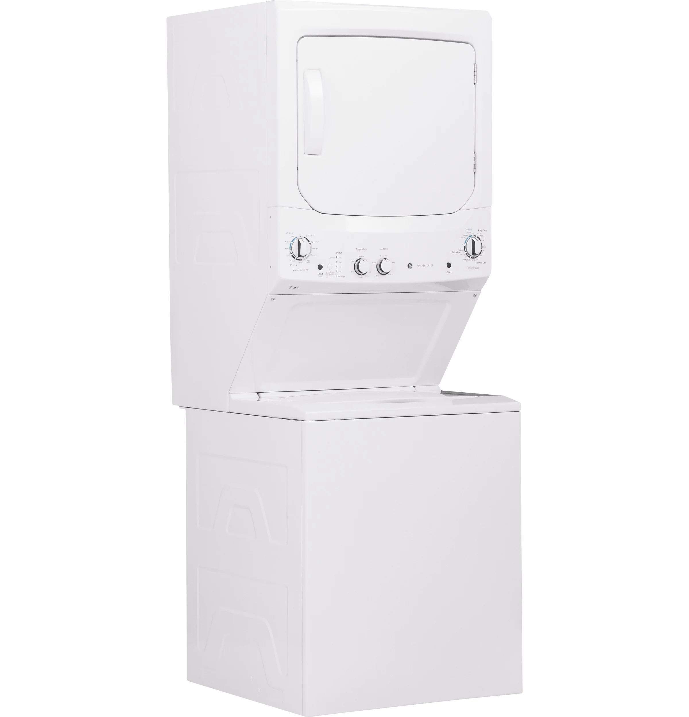 GE Unitized Spacemaker 3.8 Cu. Ft. Washer, 5.9 Cu. Ft. White On White Electric Dryer GUD27ESSMWW - Image 5