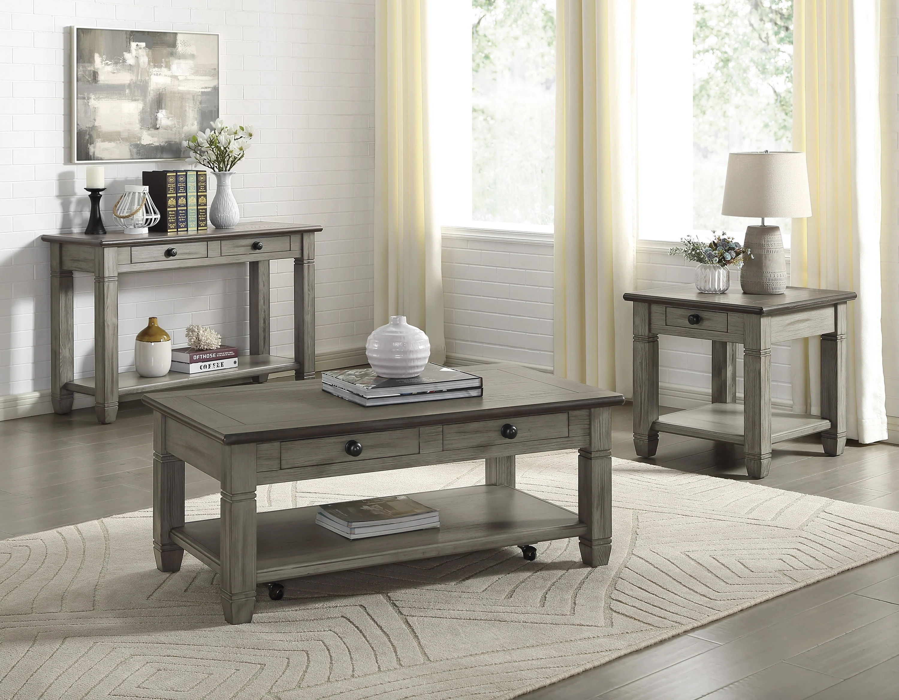 Granby Sofa Table in Gray - 5627GY-05 - Image 4