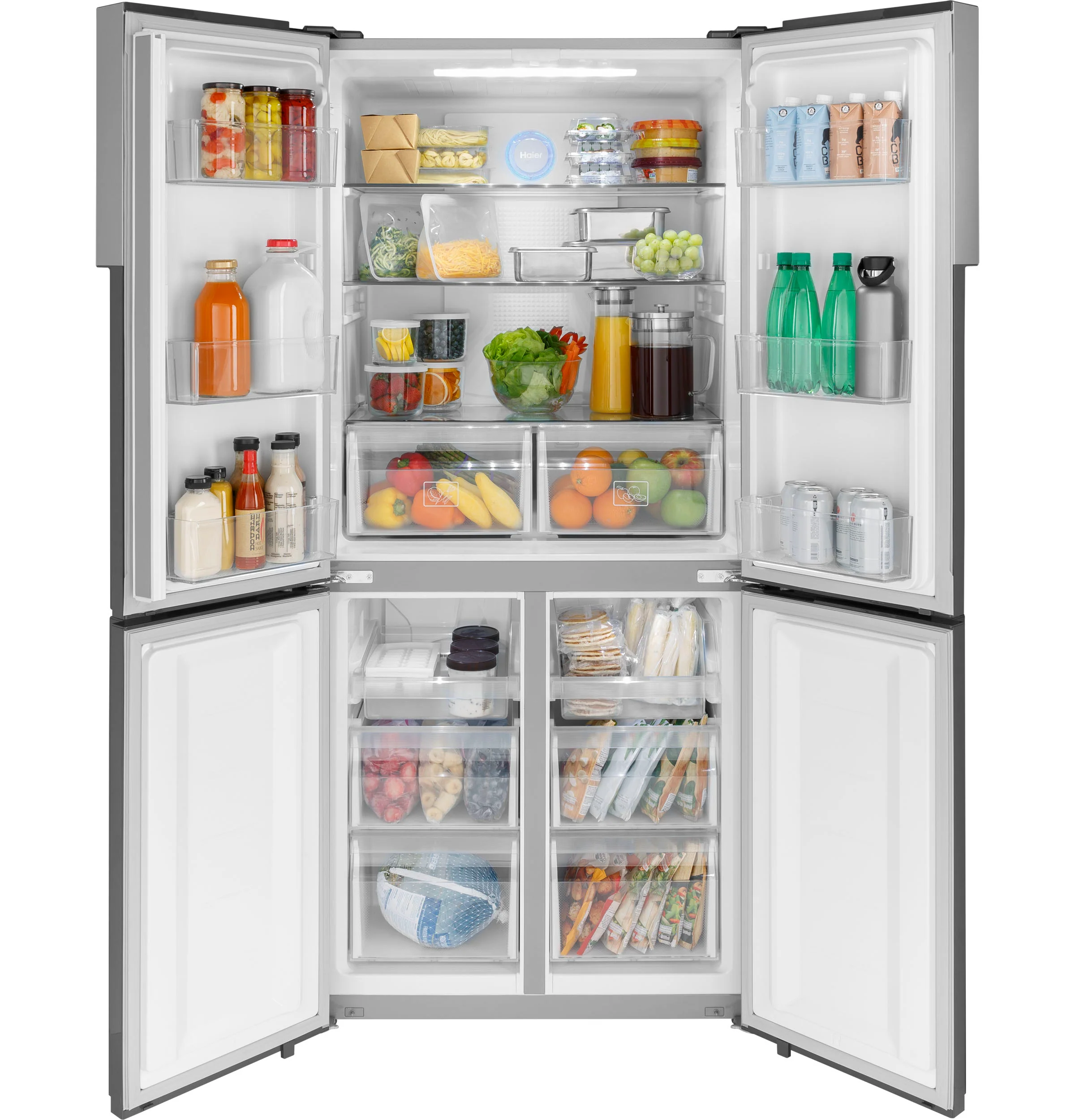 Haier ENERGY STAR® 16.8 Cu. Ft. Quad Door Refrigerator QHE16HYPFS - Image 11