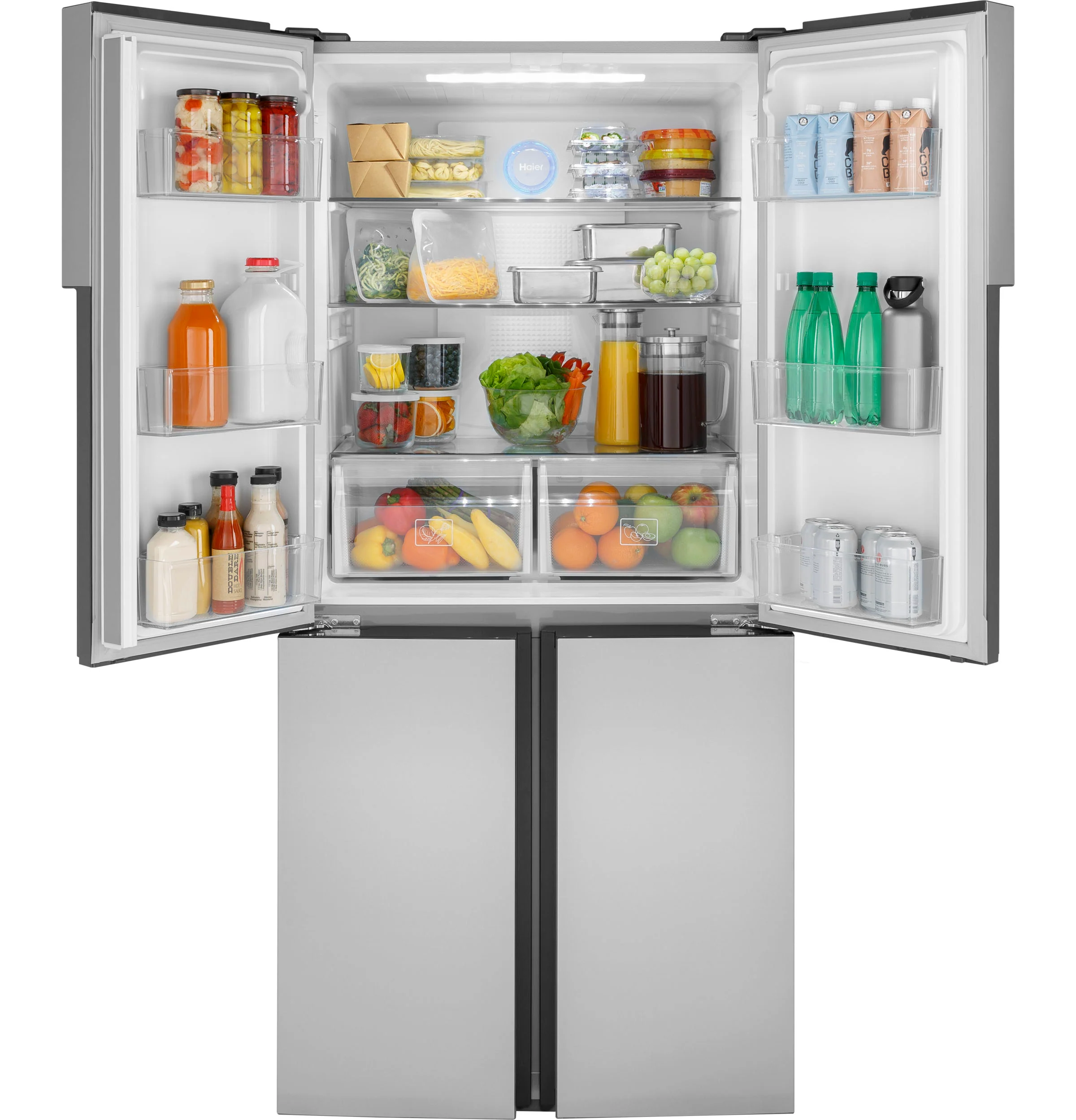 Haier ENERGY STAR® 16.8 Cu. Ft. Quad Door Refrigerator QHE16HYPFS - Image 4