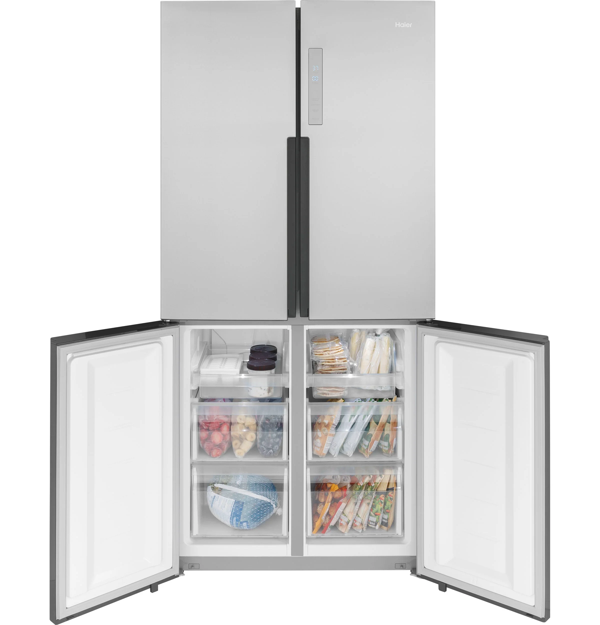 Haier ENERGY STAR® 16.8 Cu. Ft. Quad Door Refrigerator QHE16HYPFS - Image 5