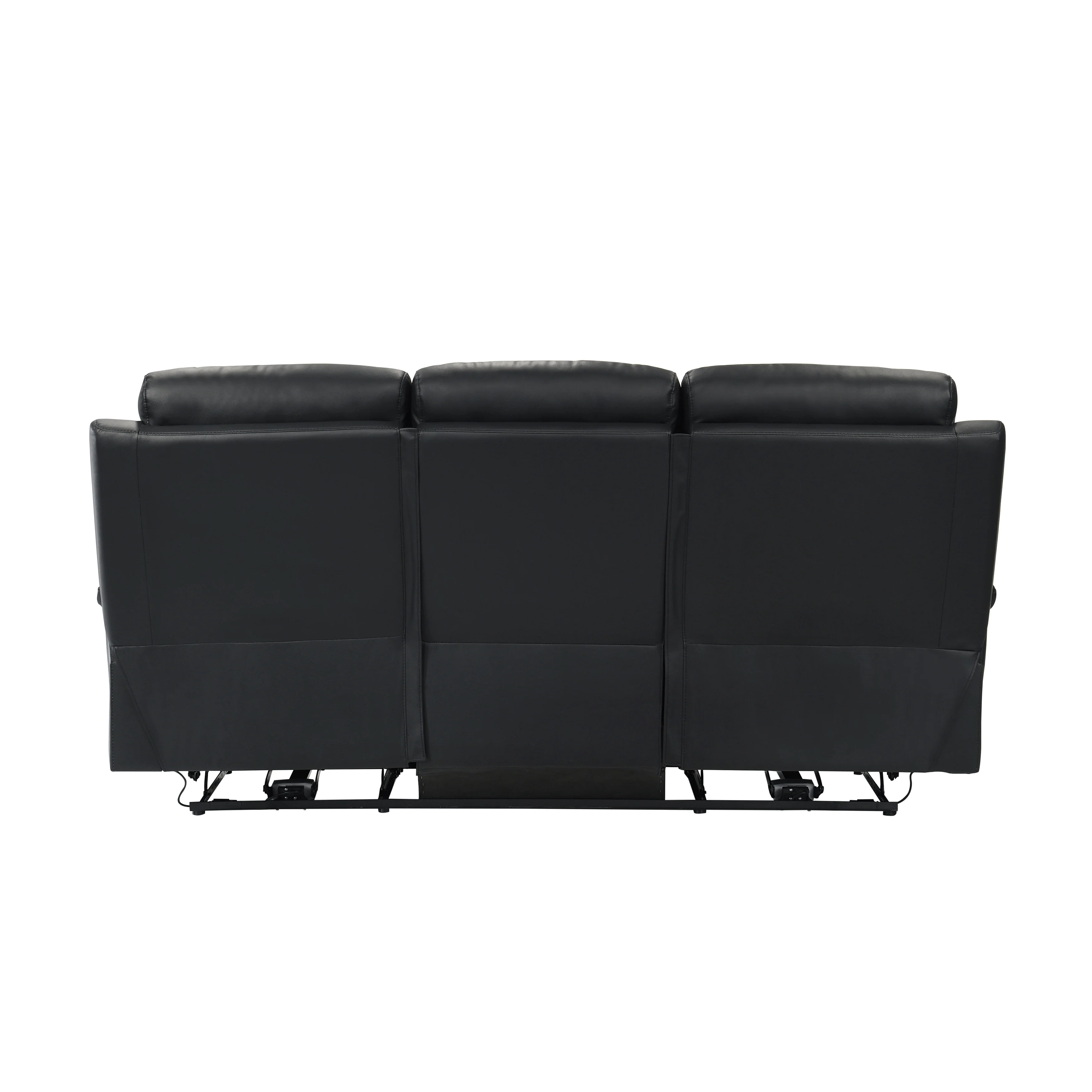 Hancock Power Double Reclining Sofa in Black - 9628BLK-3PW - Image 3