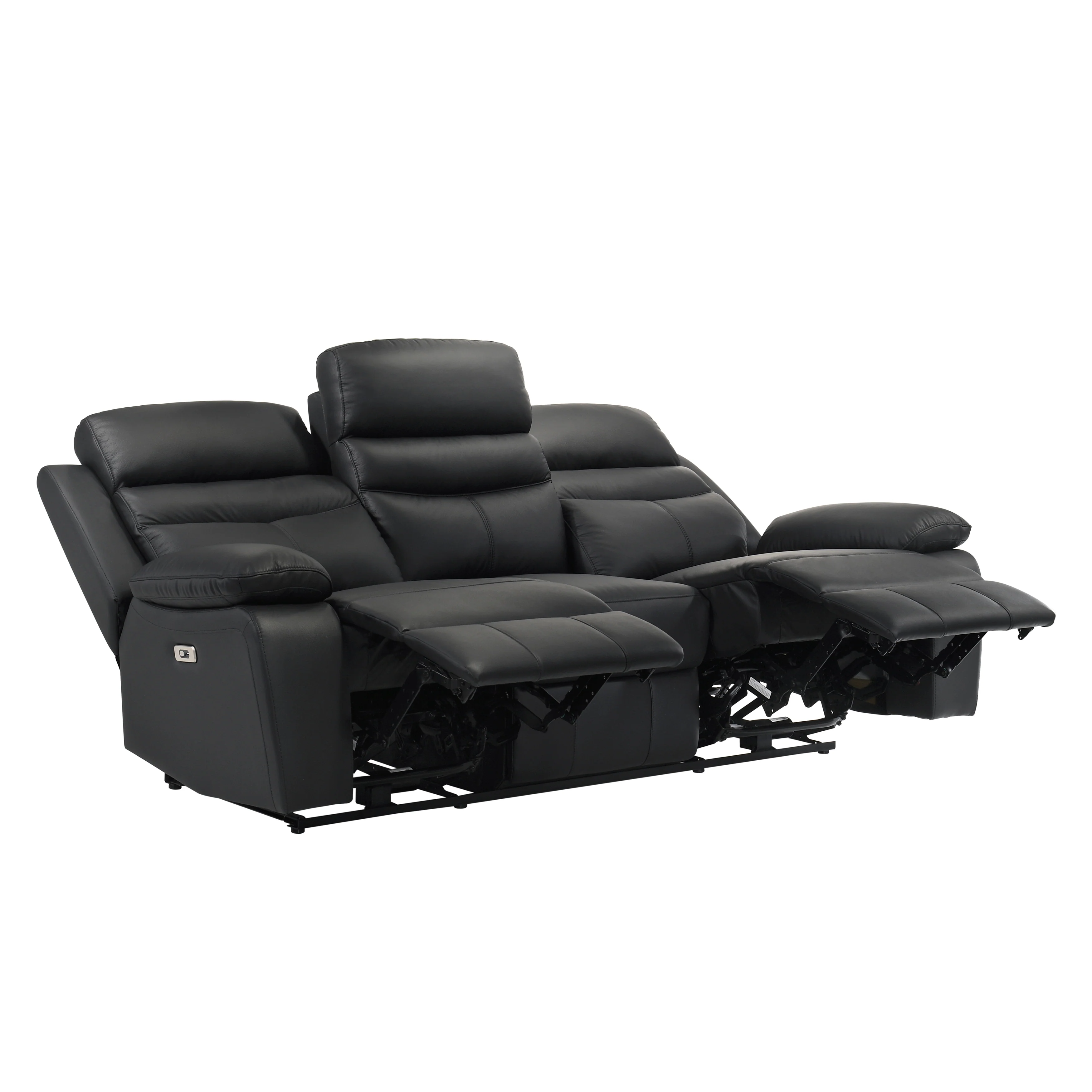 Hancock Power Double Reclining Sofa in Black - 9628BLK-3PW - Image 4
