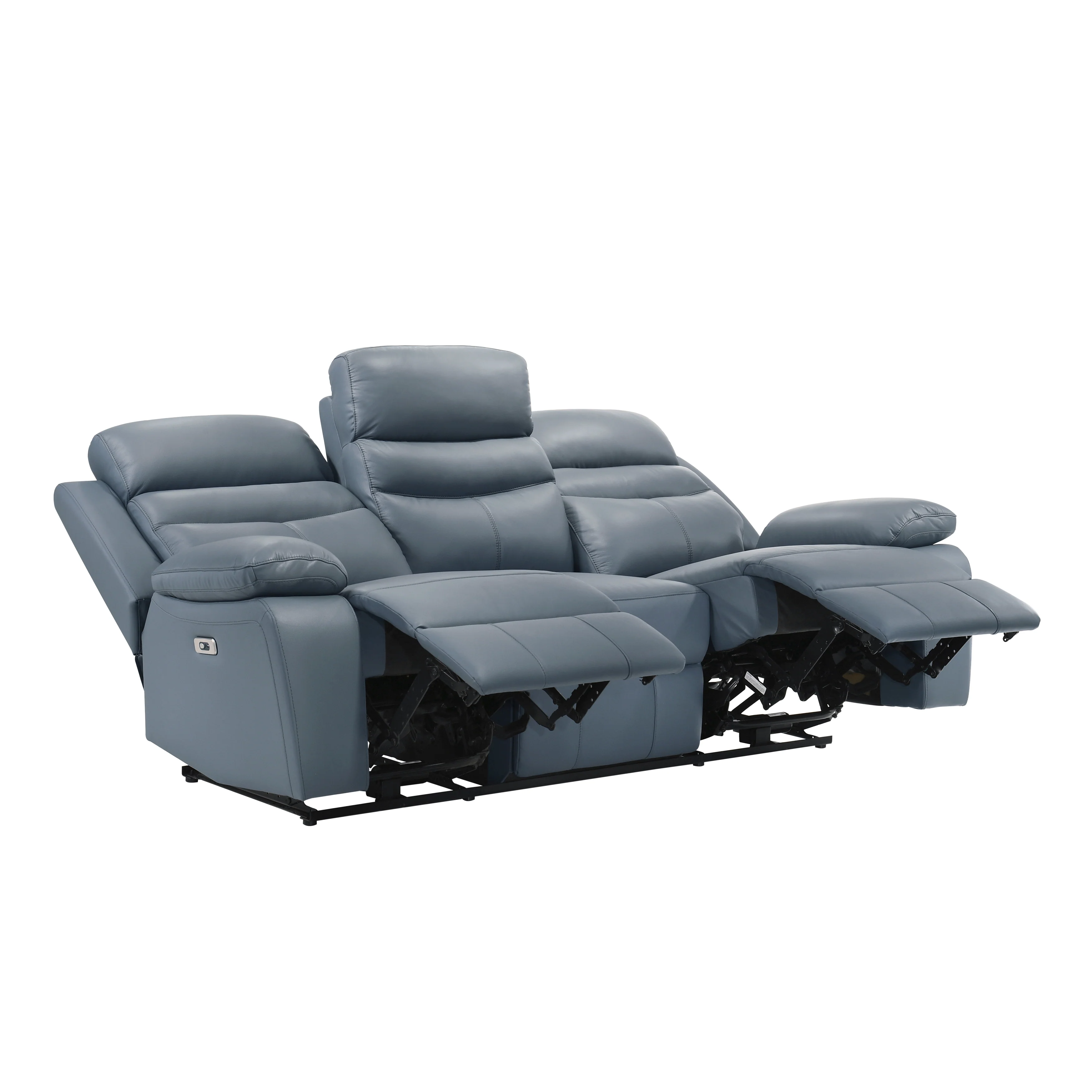 Hancock Power Double Reclining Sofa in Blue - 9628BUE-3PW - Image 4