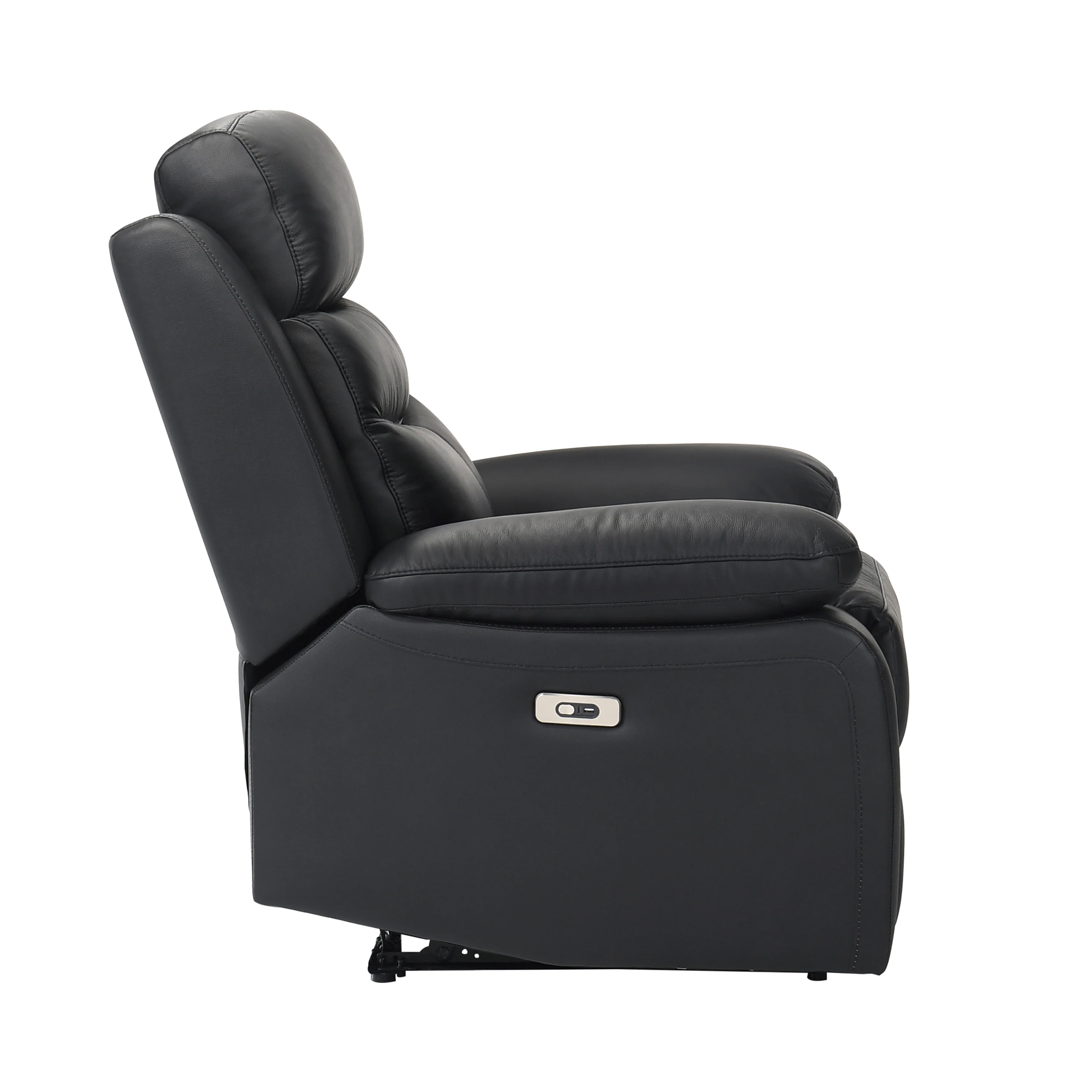 Hancock Power Reclining Chair in Black - 9628BLK-1PW - Image 3
