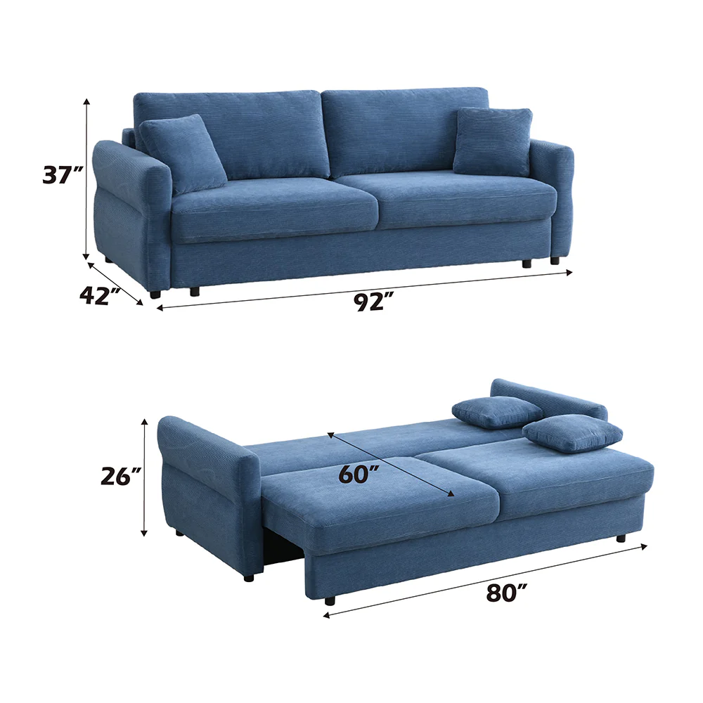 Haran Sofa w/Sleeper, Storage & 2 Pillows - Image 10