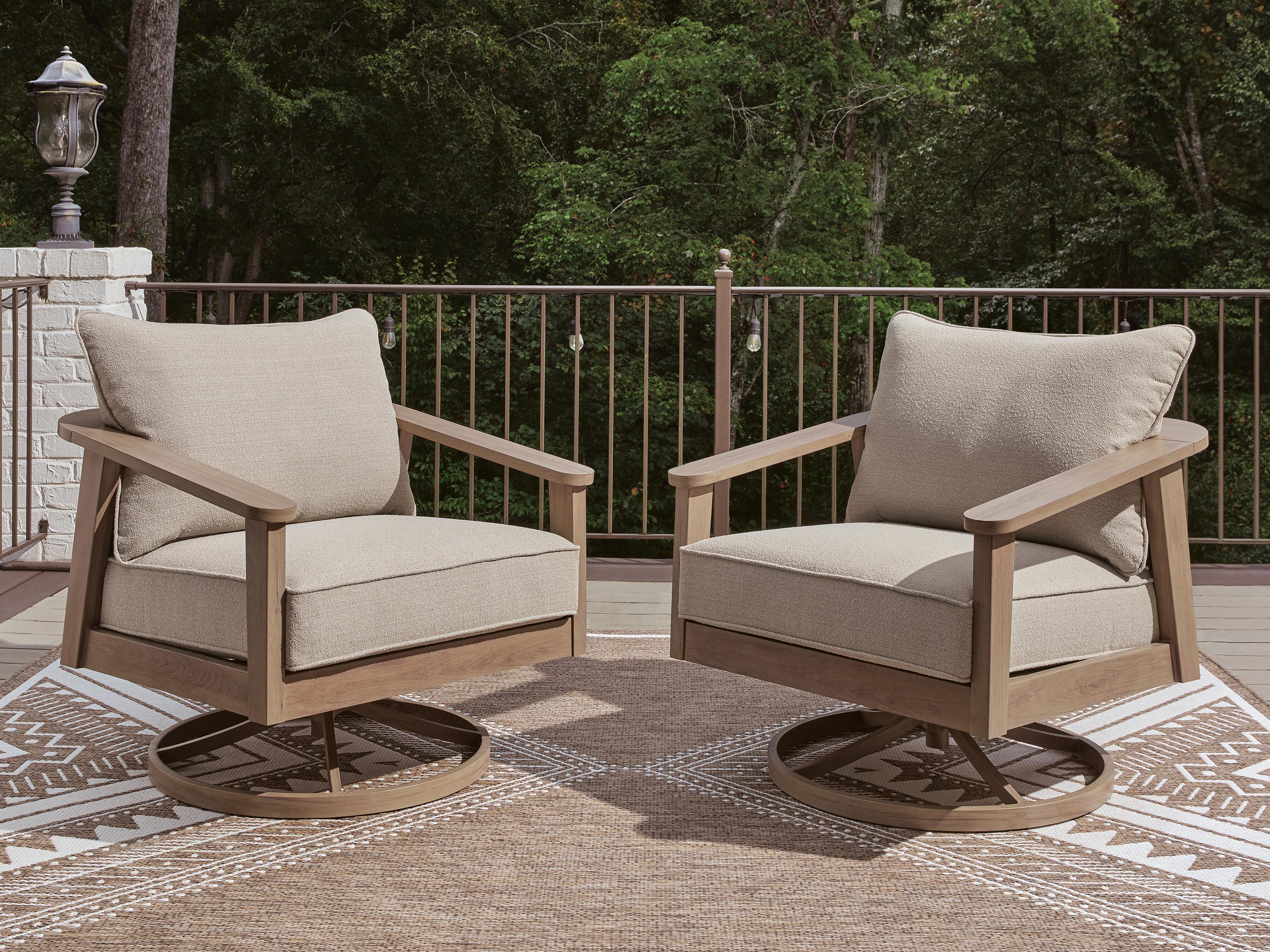 Harmony Headlands Outdoor Swivel Lounge with Cushion - Image 2