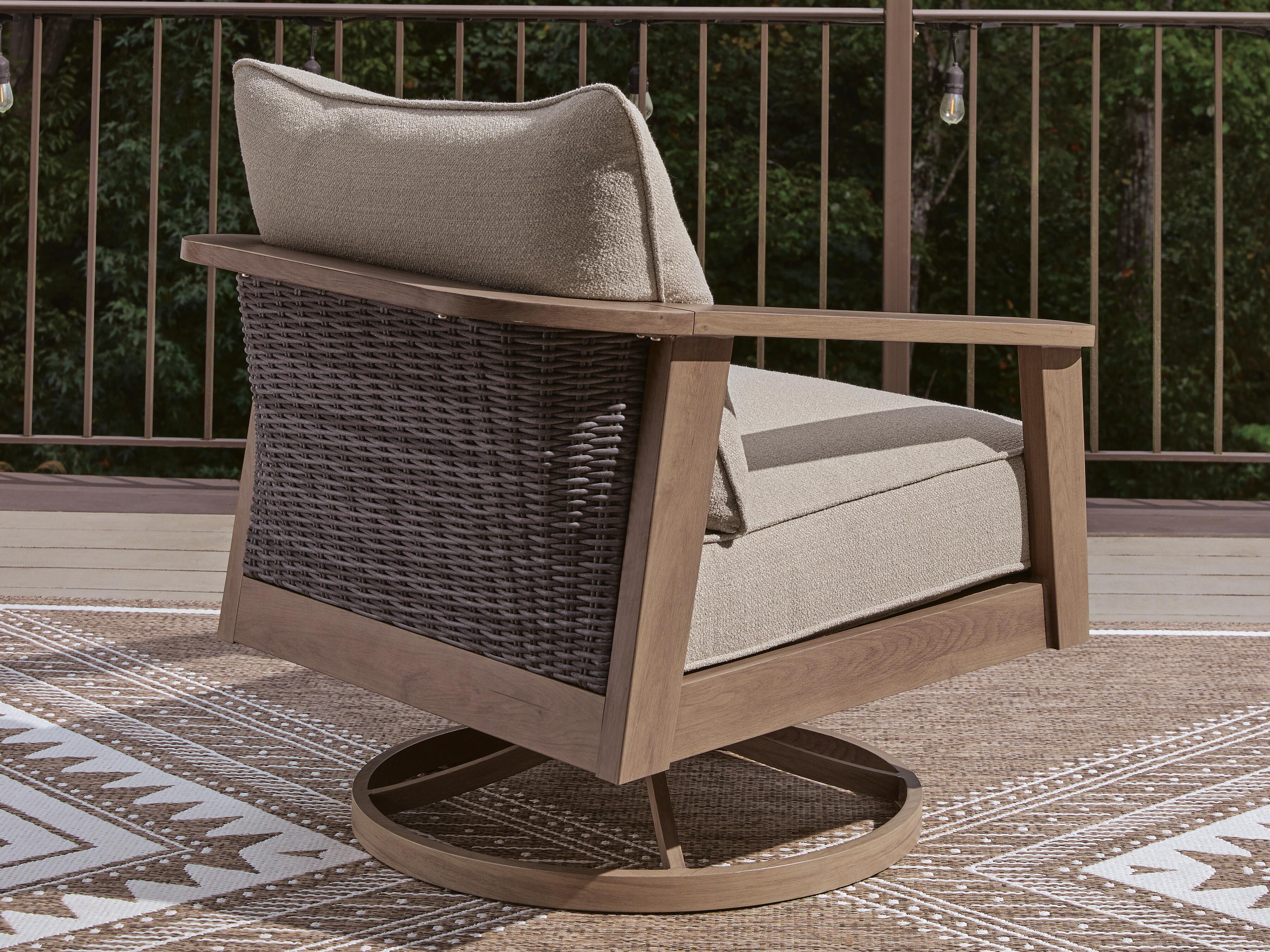 Harmony Headlands Outdoor Swivel Lounge with Cushion - Image 5