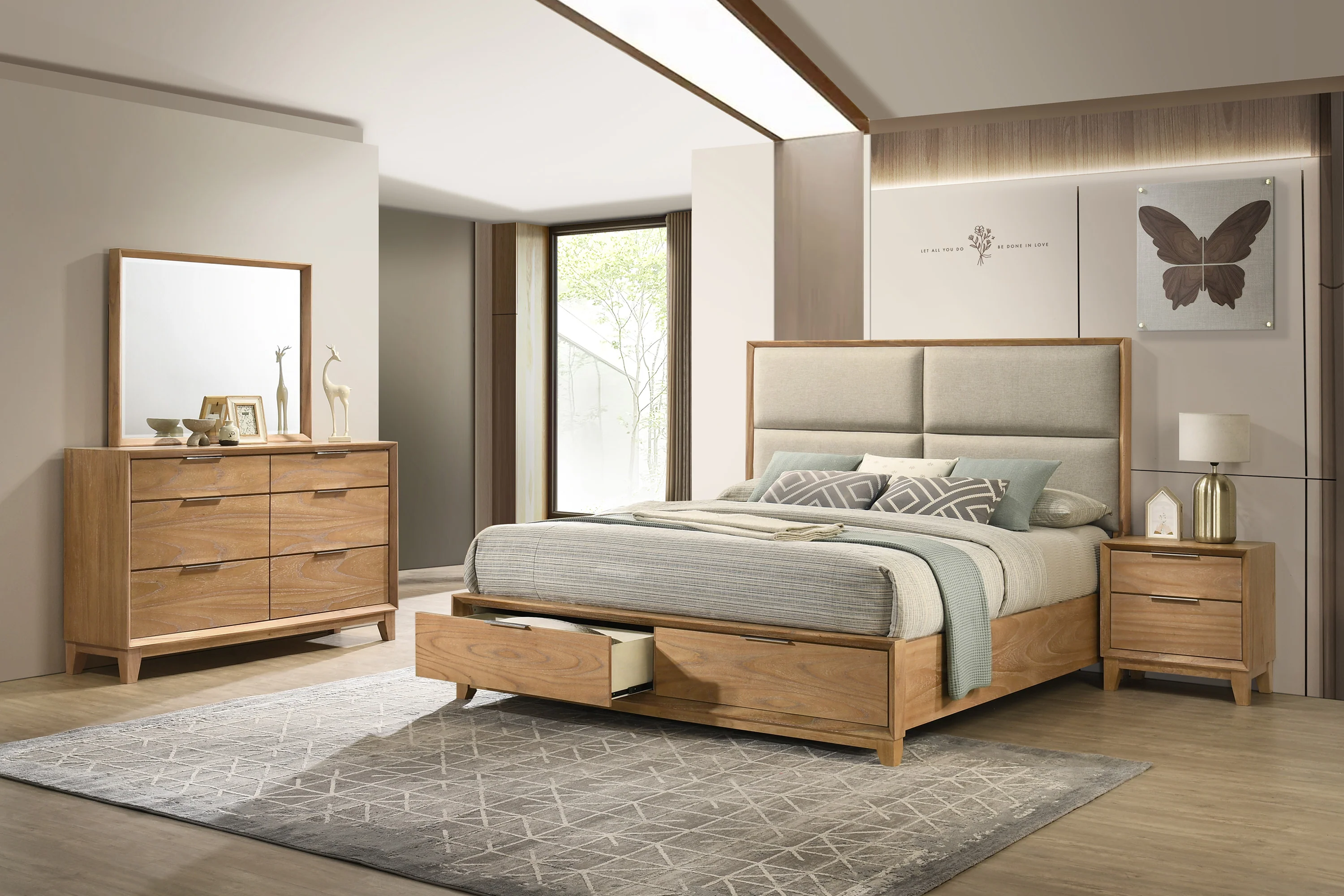 Honey 6pc Bedroom Set
