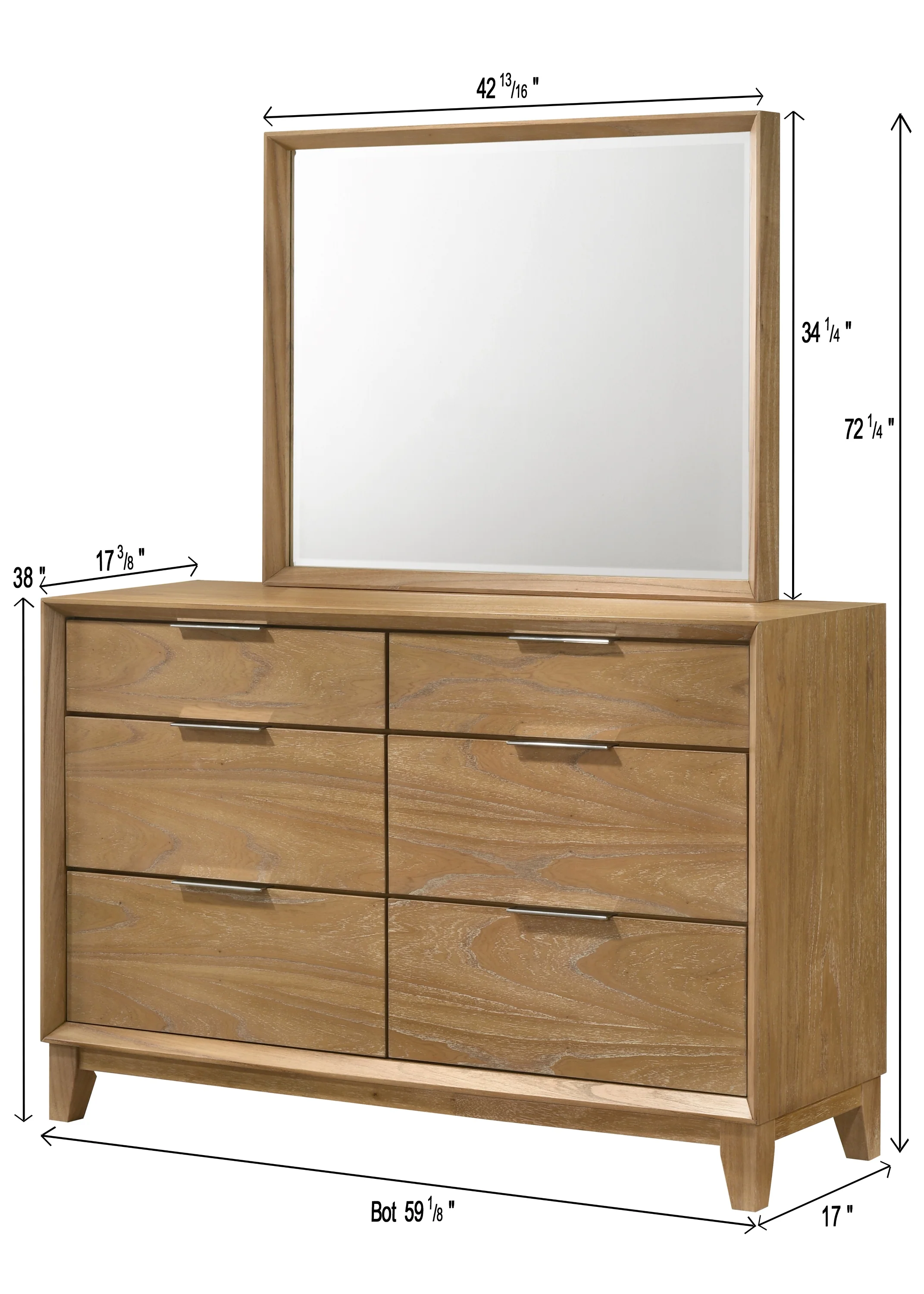 Honey 6pc Bedroom Set - Image 10
