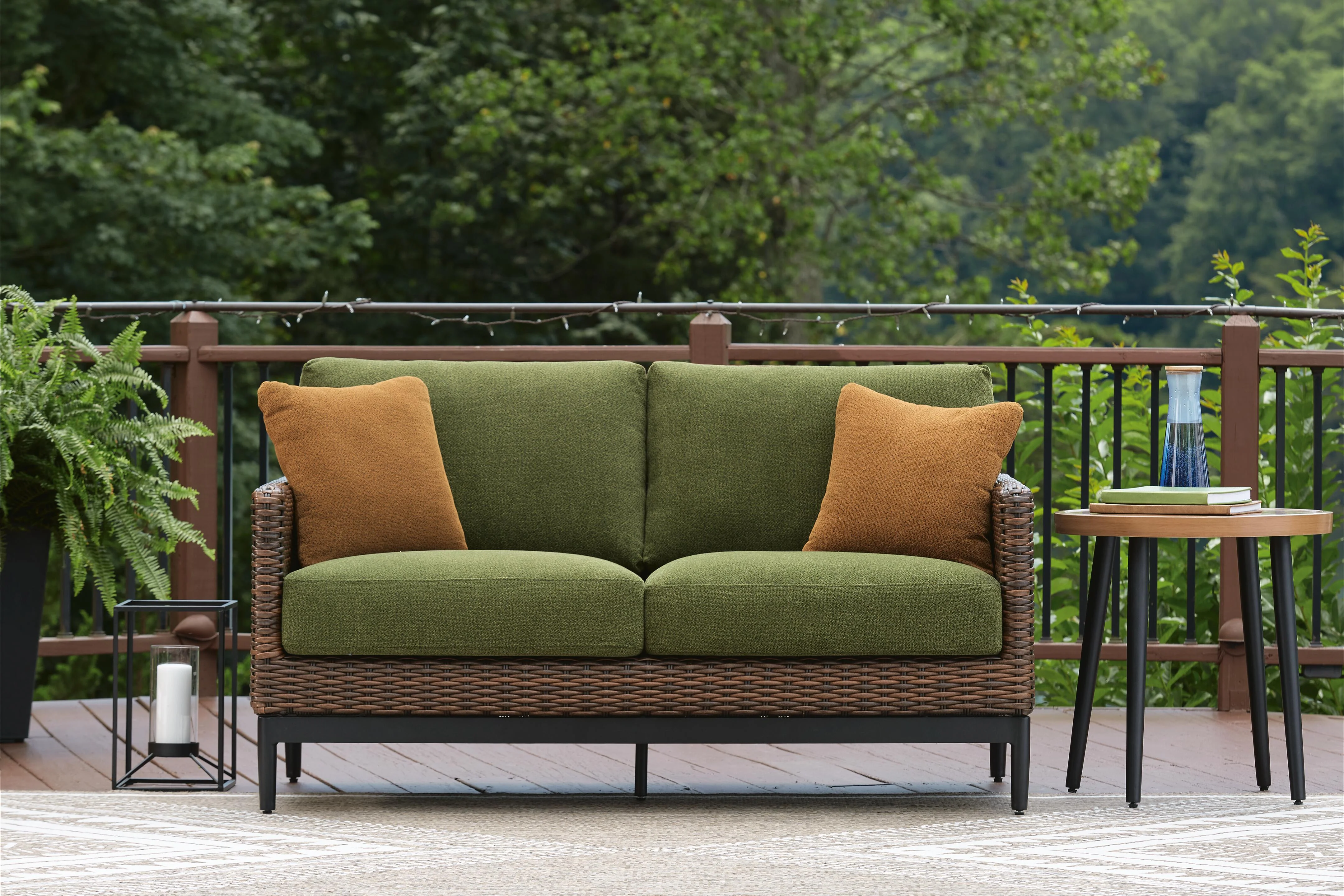 Horizon Hall Outdoor Loveseat with Cushion - Image 2