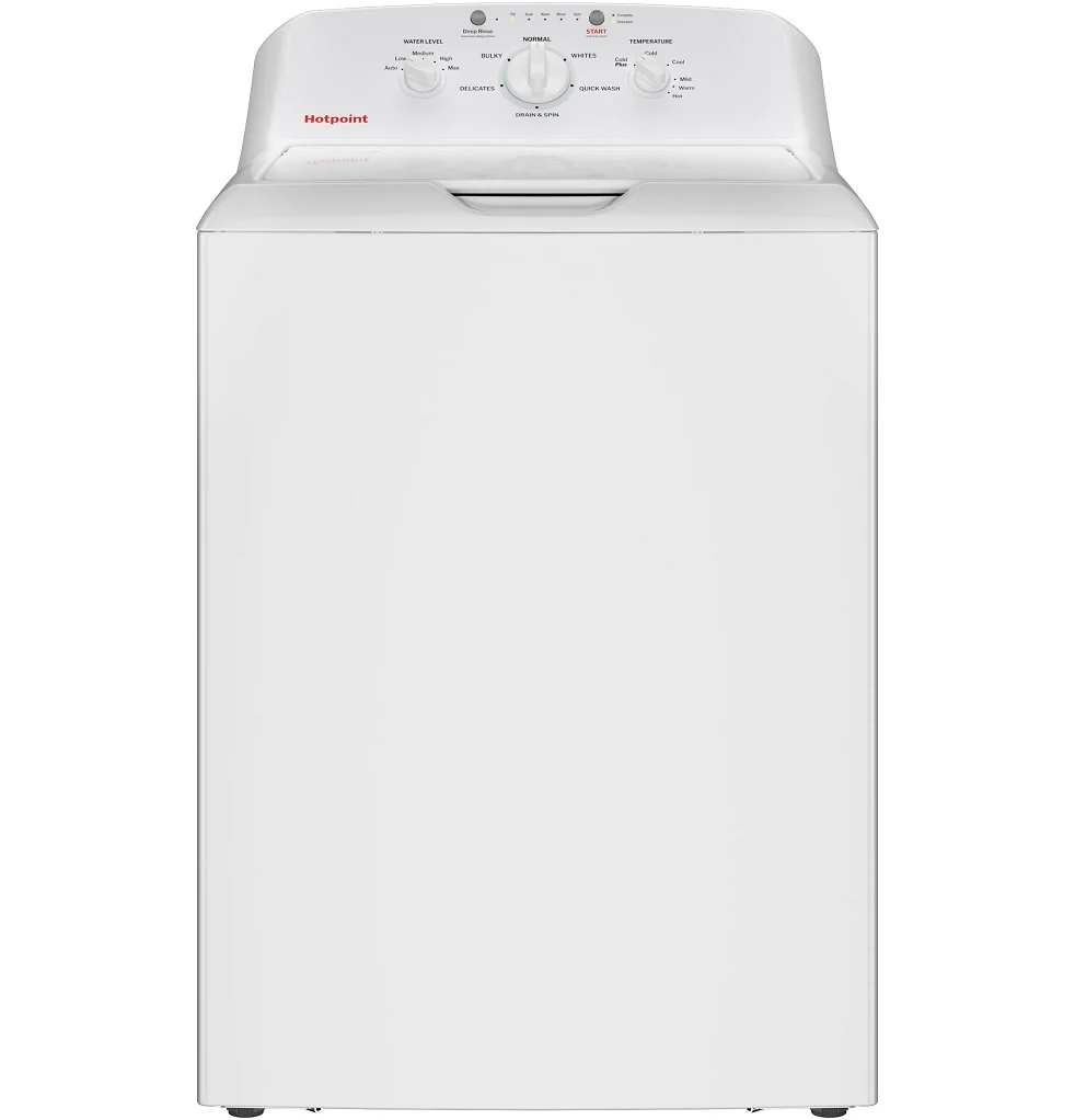 Hotpoint® 4.0 cu. ft. Capacity Washer with Stainless Steel Basket,Cold Plus and Water Level Control HTW265ASWWW