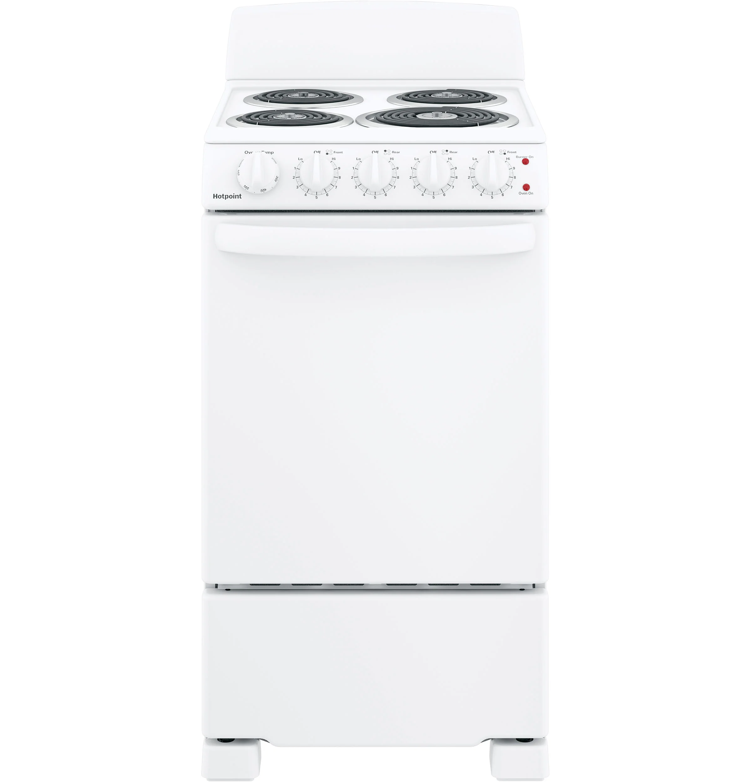 Hotpoint® ENERGY STAR® 20" Electric Free-Standing Front-Control Electric Range RAS200DMWW - Image 2