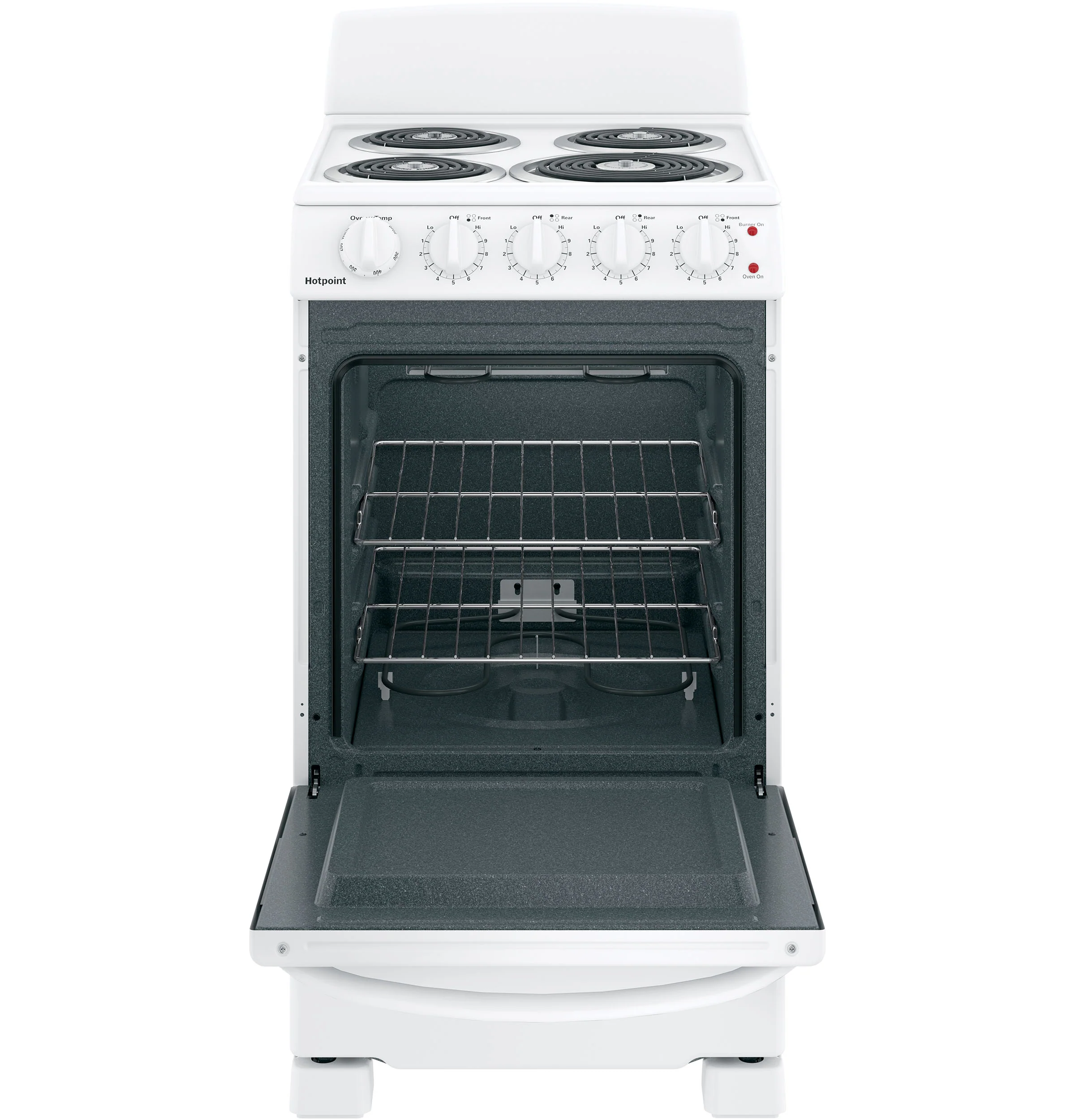 Hotpoint® ENERGY STAR® 20" Electric Free-Standing Front-Control Electric Range RAS200DMWW - Image 3
