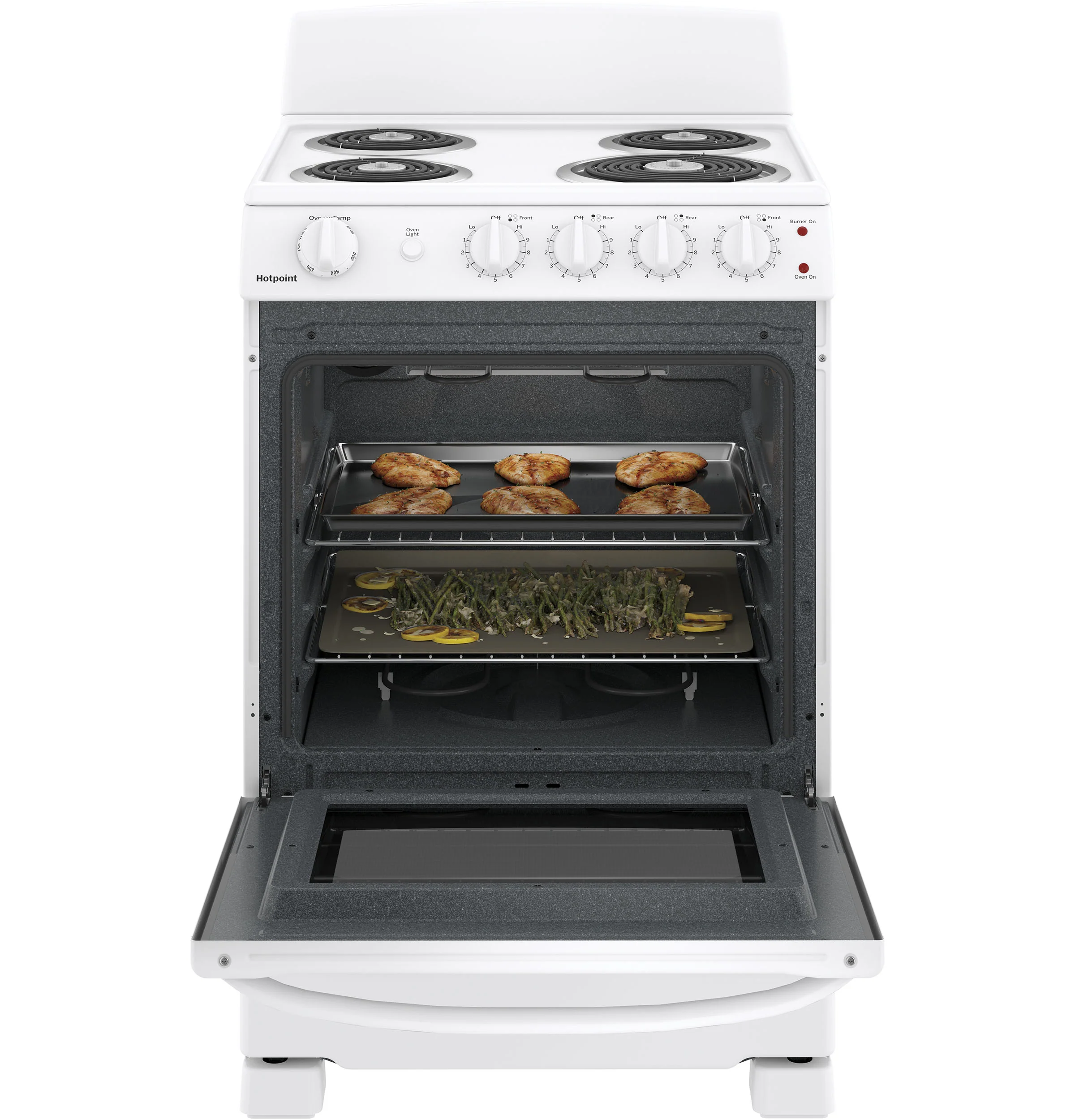 Hotpoint® ENERGY STAR® 24" Electric Free-Standing Front-Control Range RAS240DMWW - Image 6