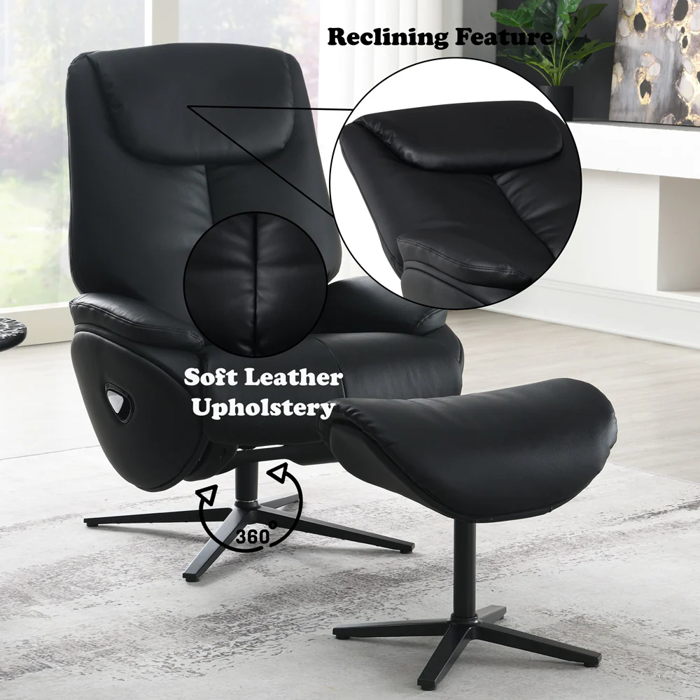 Labonita Accent Chair w/Swivel & Ottoman - Image 9