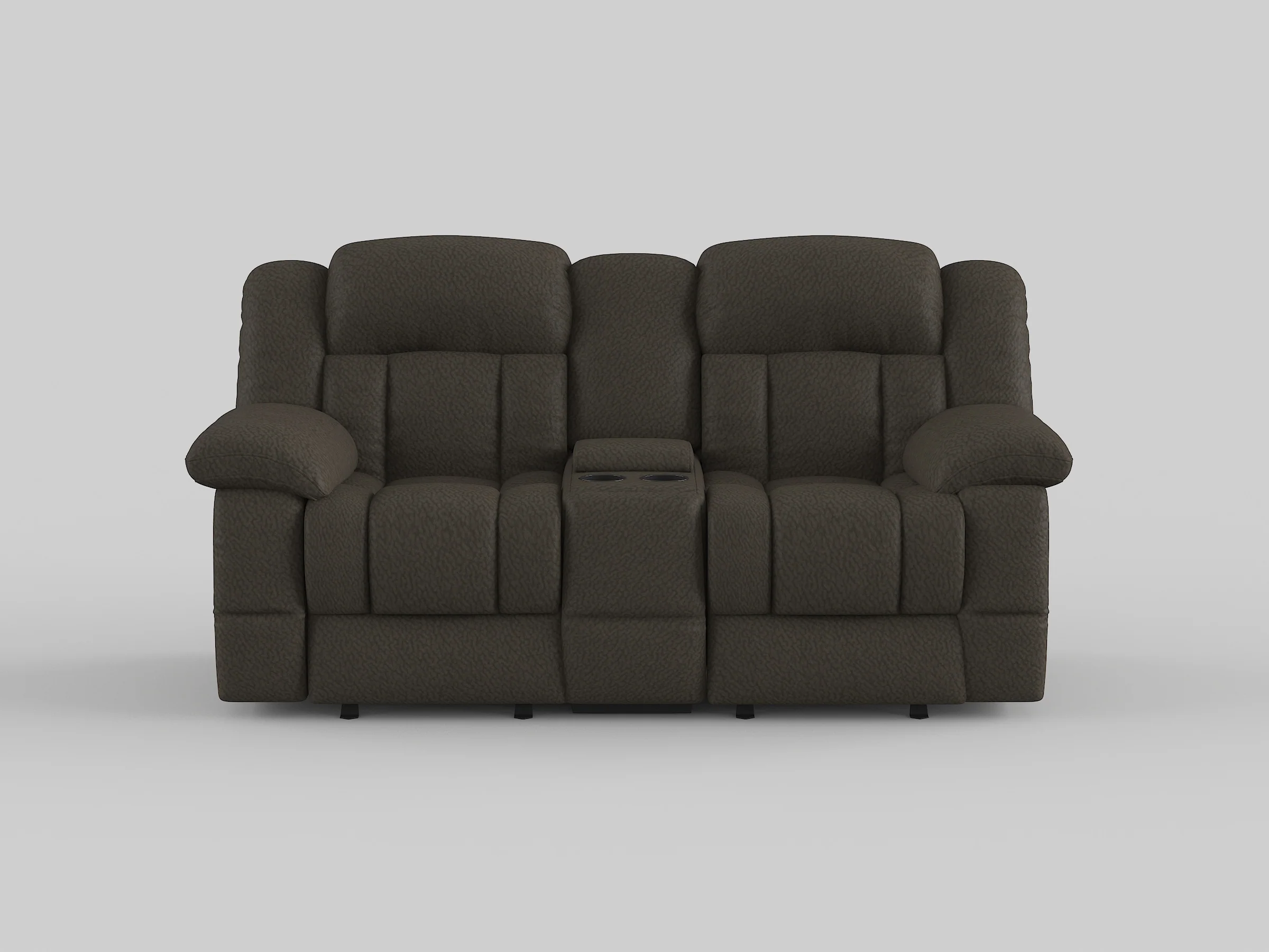 Laurelton Double Glider Reclining Loveseat with Center Console in Brown - 9636-2 - Image 2