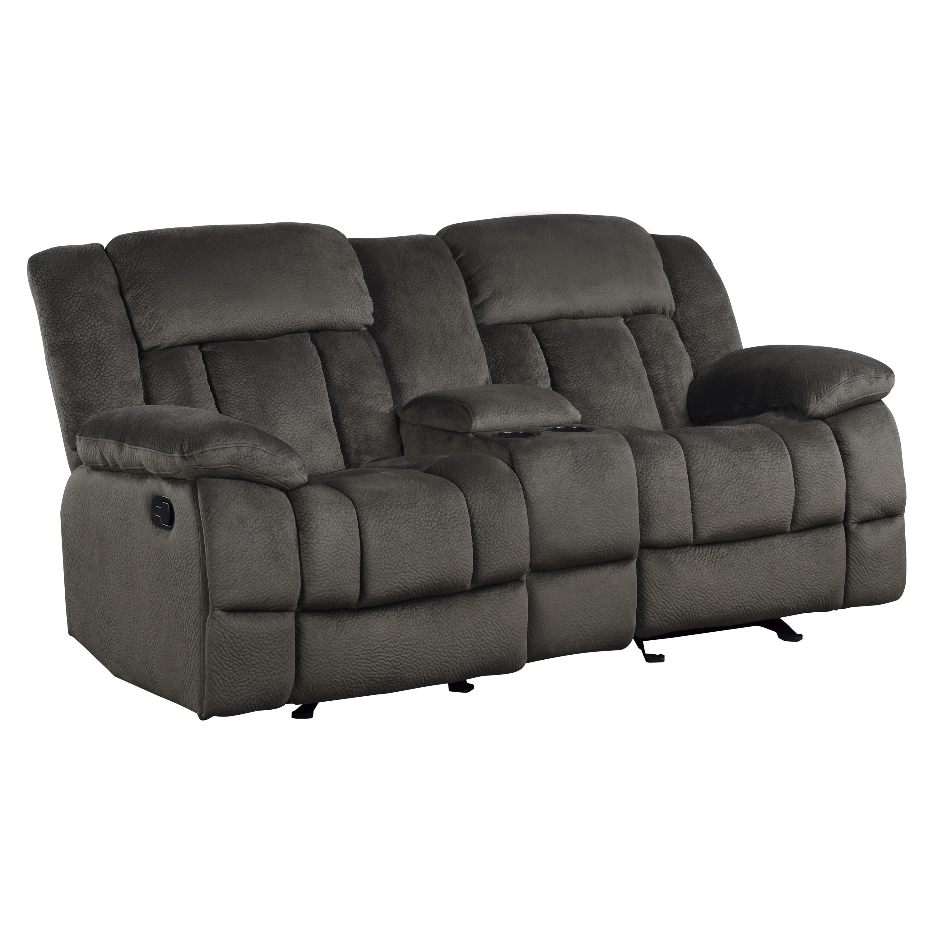 Laurelton Double Glider Reclining Loveseat with Center Console in Brown - 9636-2 - Image 5