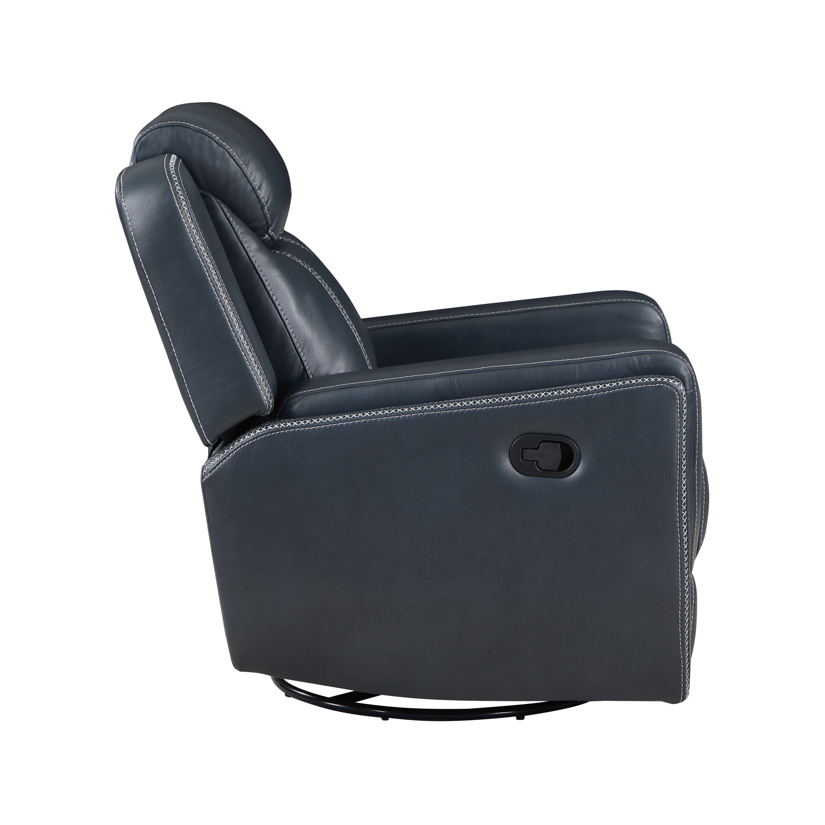 Littleton Swivel Glider Reclining Chair in Blue - 8516BU-1 - Image 3