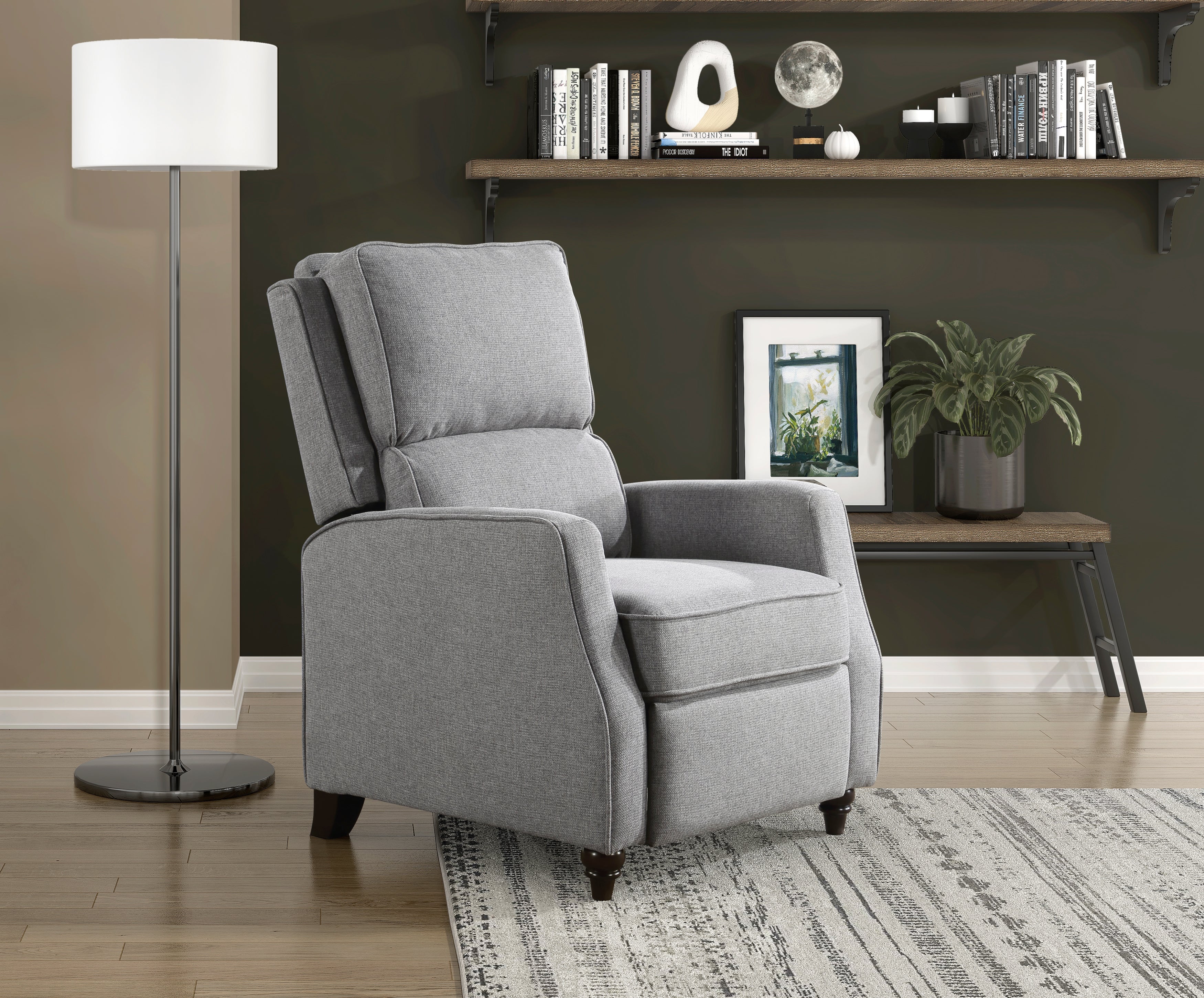 Loveland Push Back Reclining Chair in Gray - 9418GY-1 - Image 6
