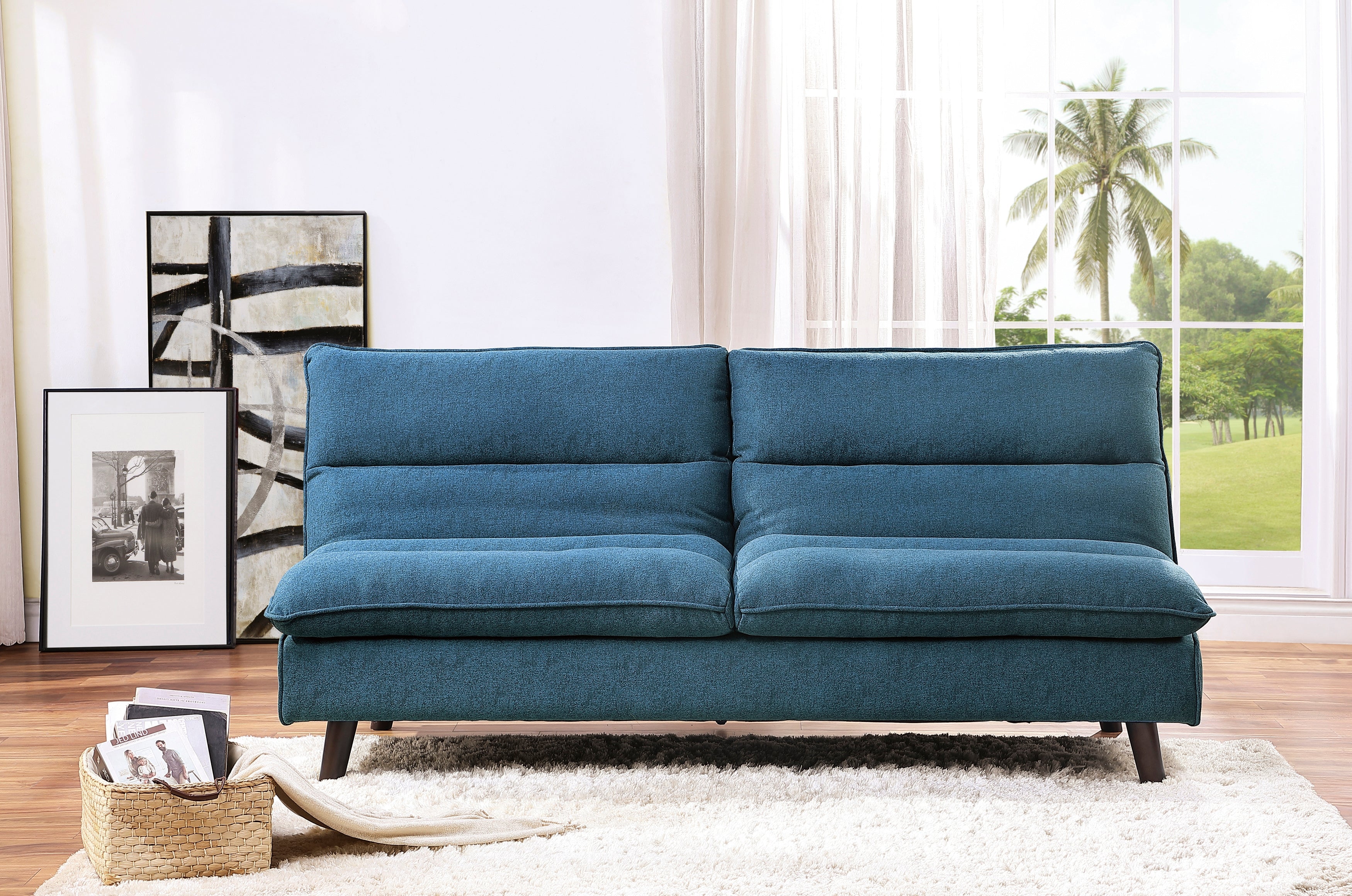Mackay Elegant Lounger in Blue - 9560BU-3CL - Image 4