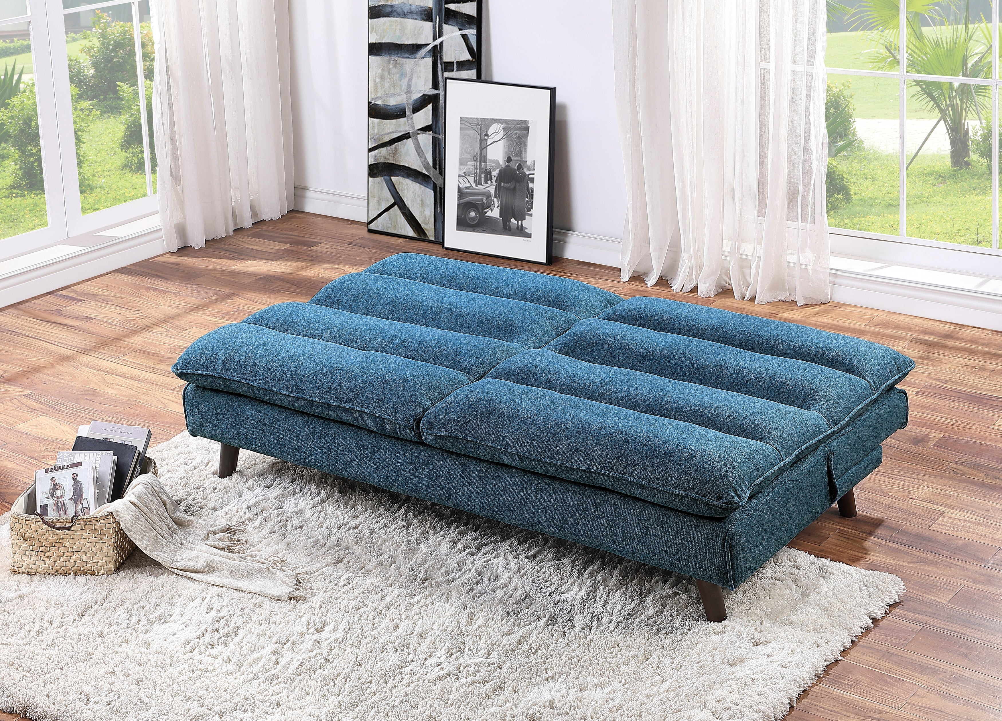 Mackay Elegant Lounger in Blue - 9560BU-3CL - Image 5