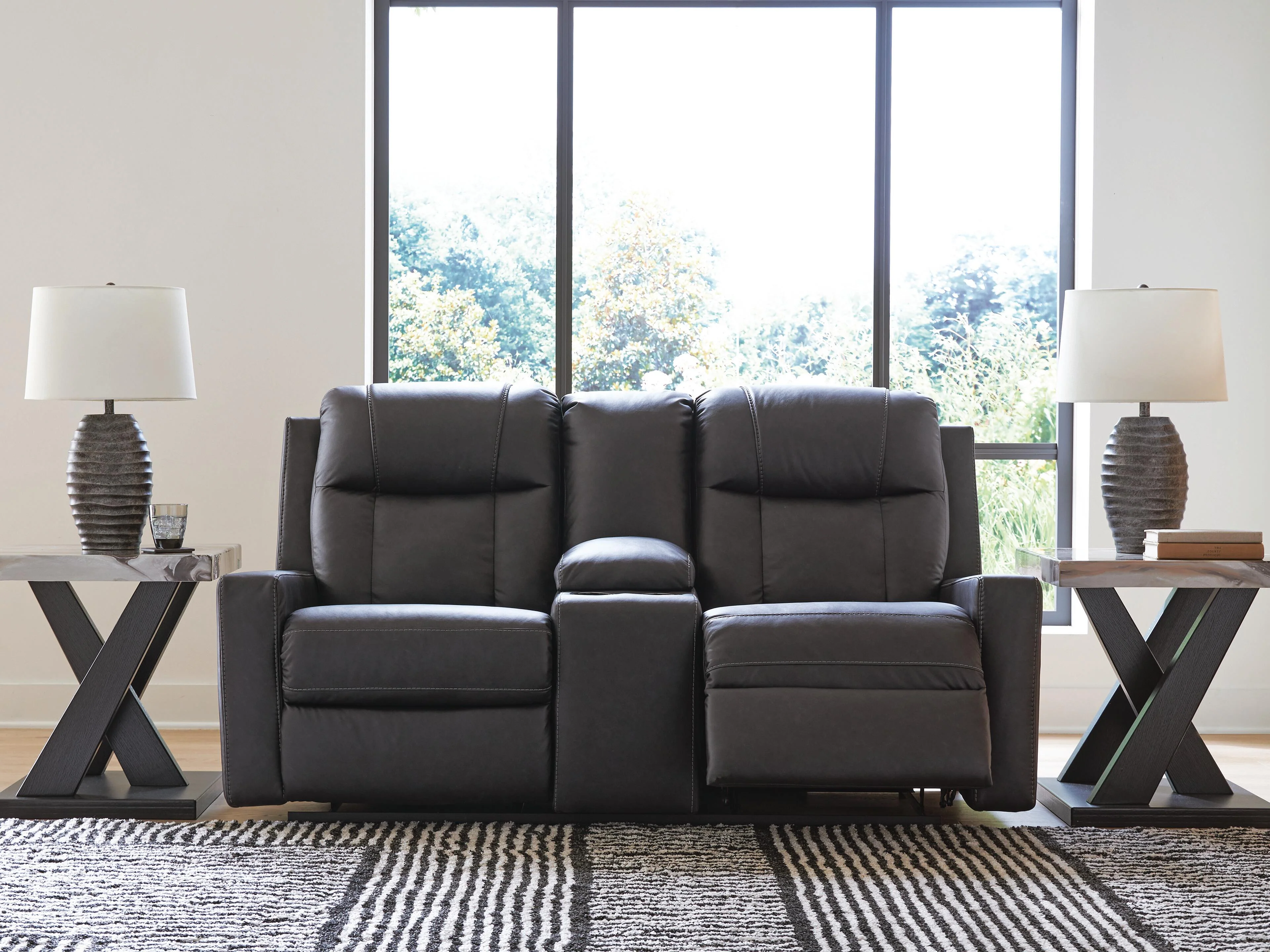 Mackmenville Reclining Loveseat with Console - Image 19
