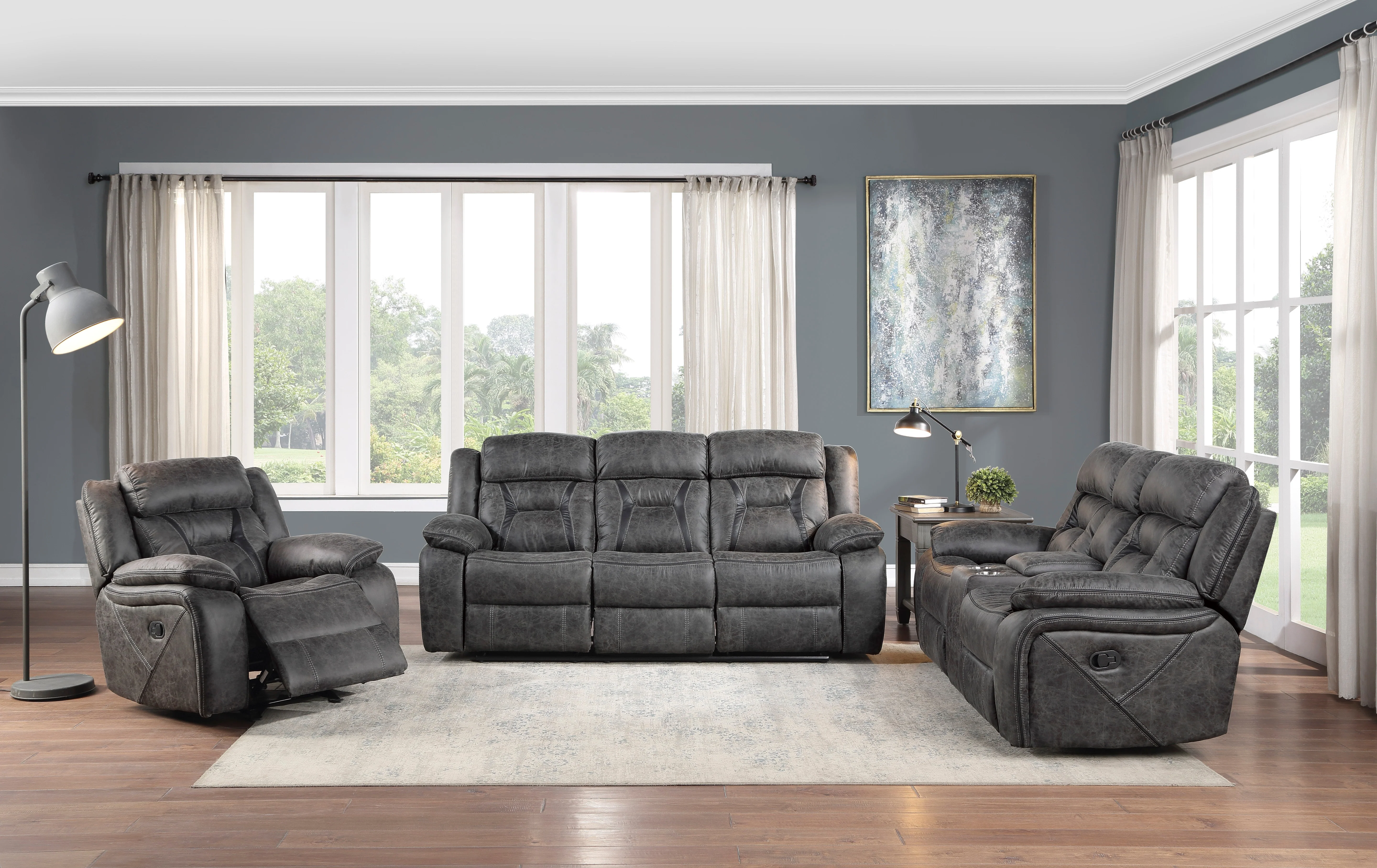 Madrona Hill Glider Reclining Chair in Gray - 9989GY-1 - Image 5
