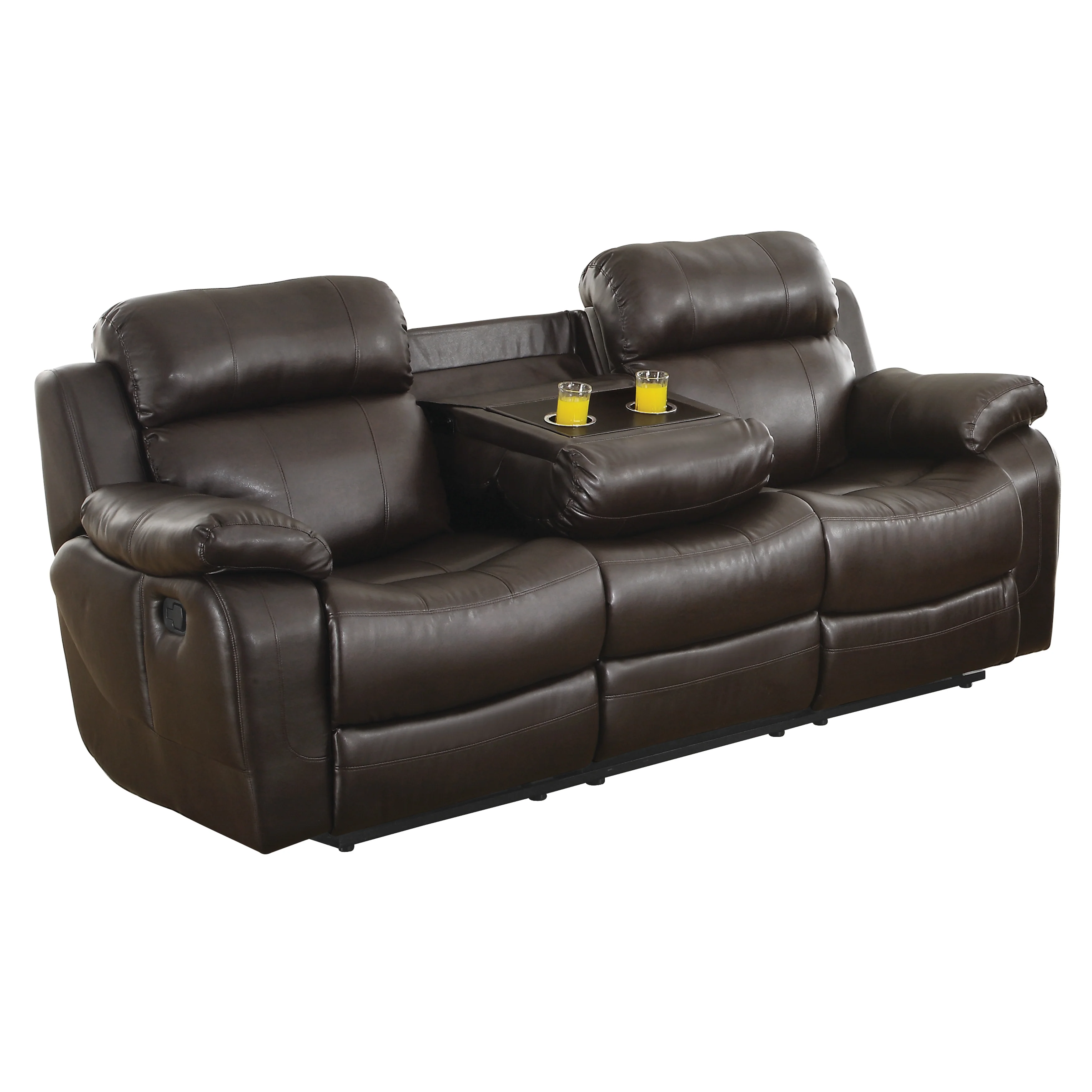 Marille Double Reclining Sofa with Center Drop-Down Cup Holders in Brown - 9724BRW-3 - Image 5