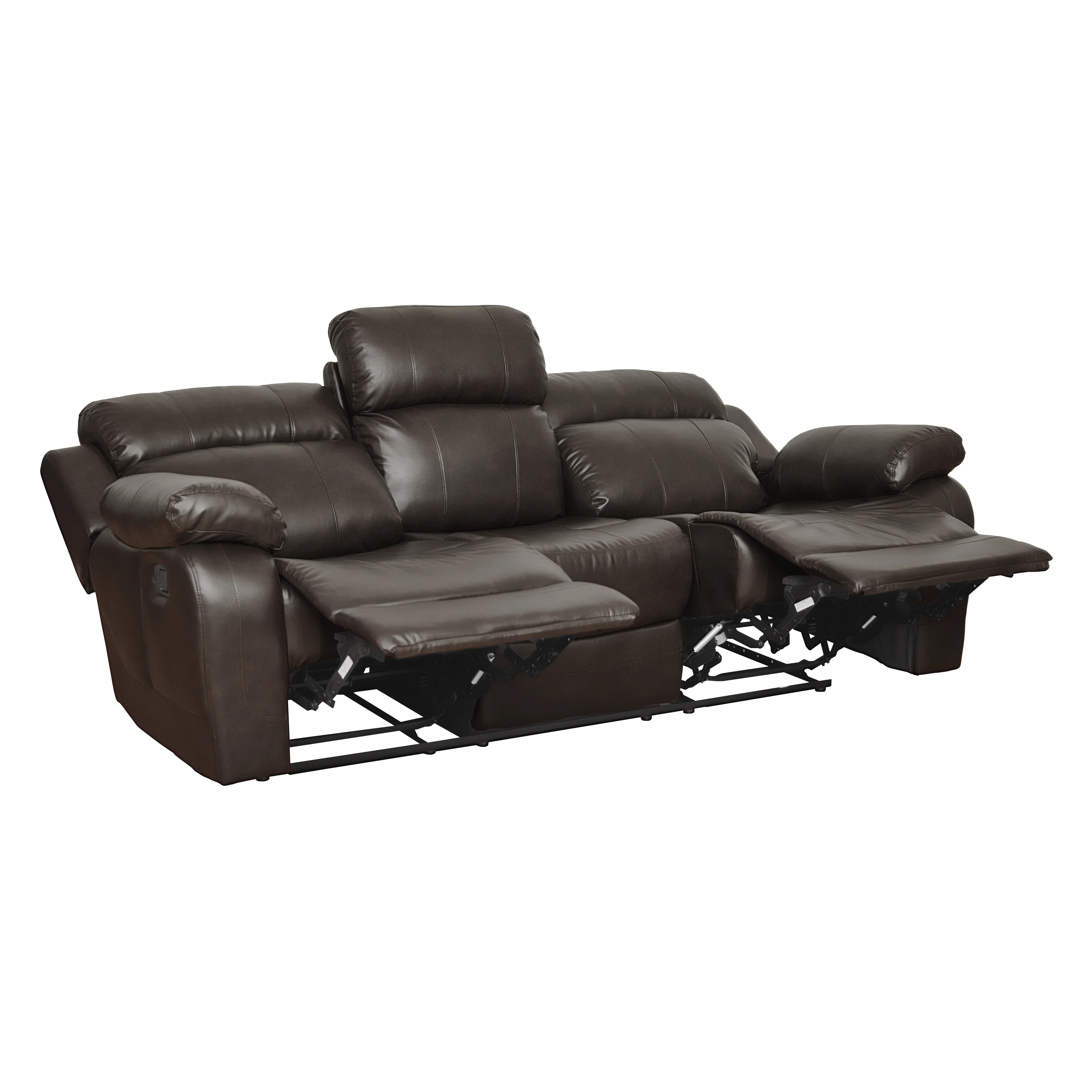 Marille Double Reclining Sofa with Center Drop-Down Cup Holders in Brown - 9724BRW-3 - Image 6