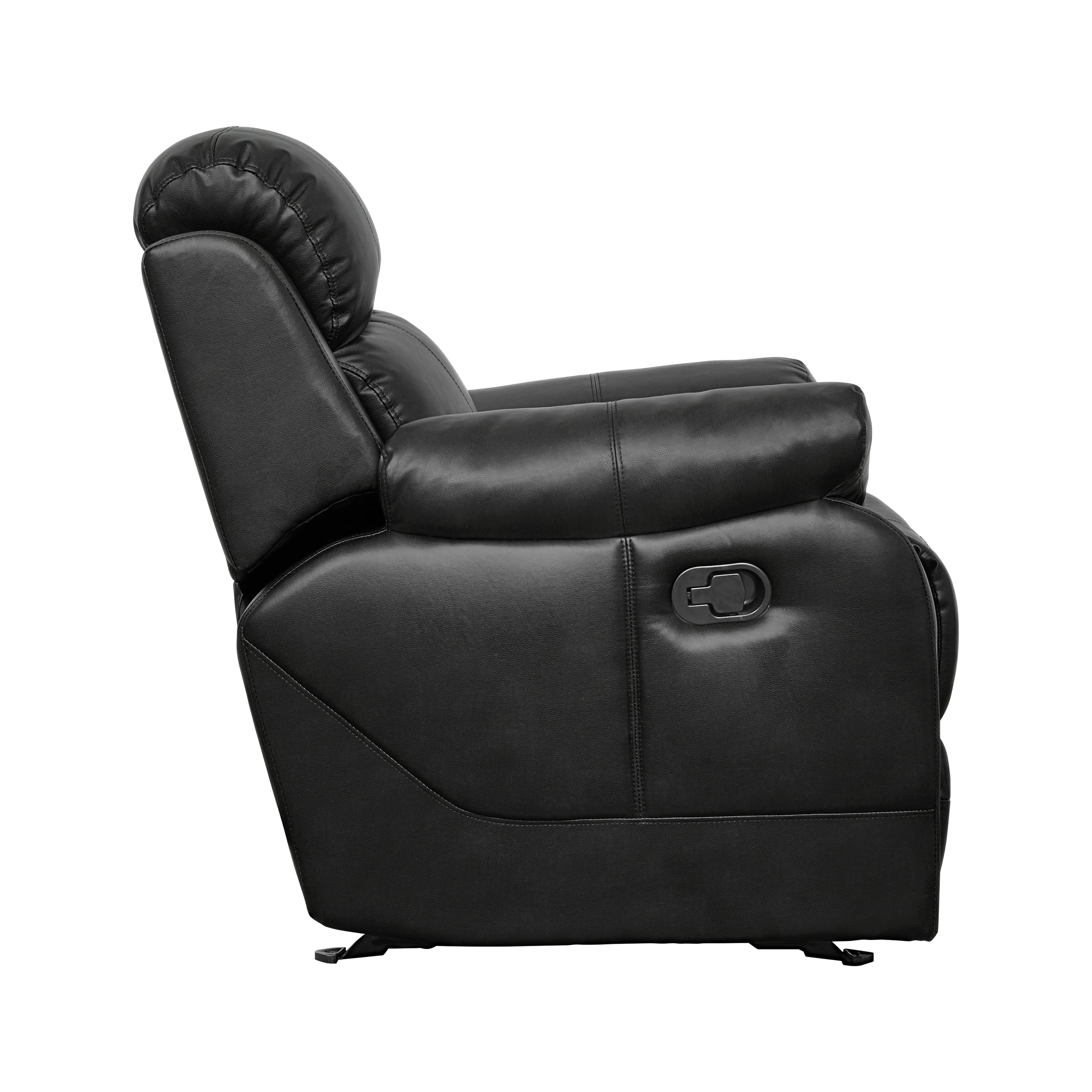 Marille Glider Reclining Chair in Black - 9724BLK-1 - Image 3