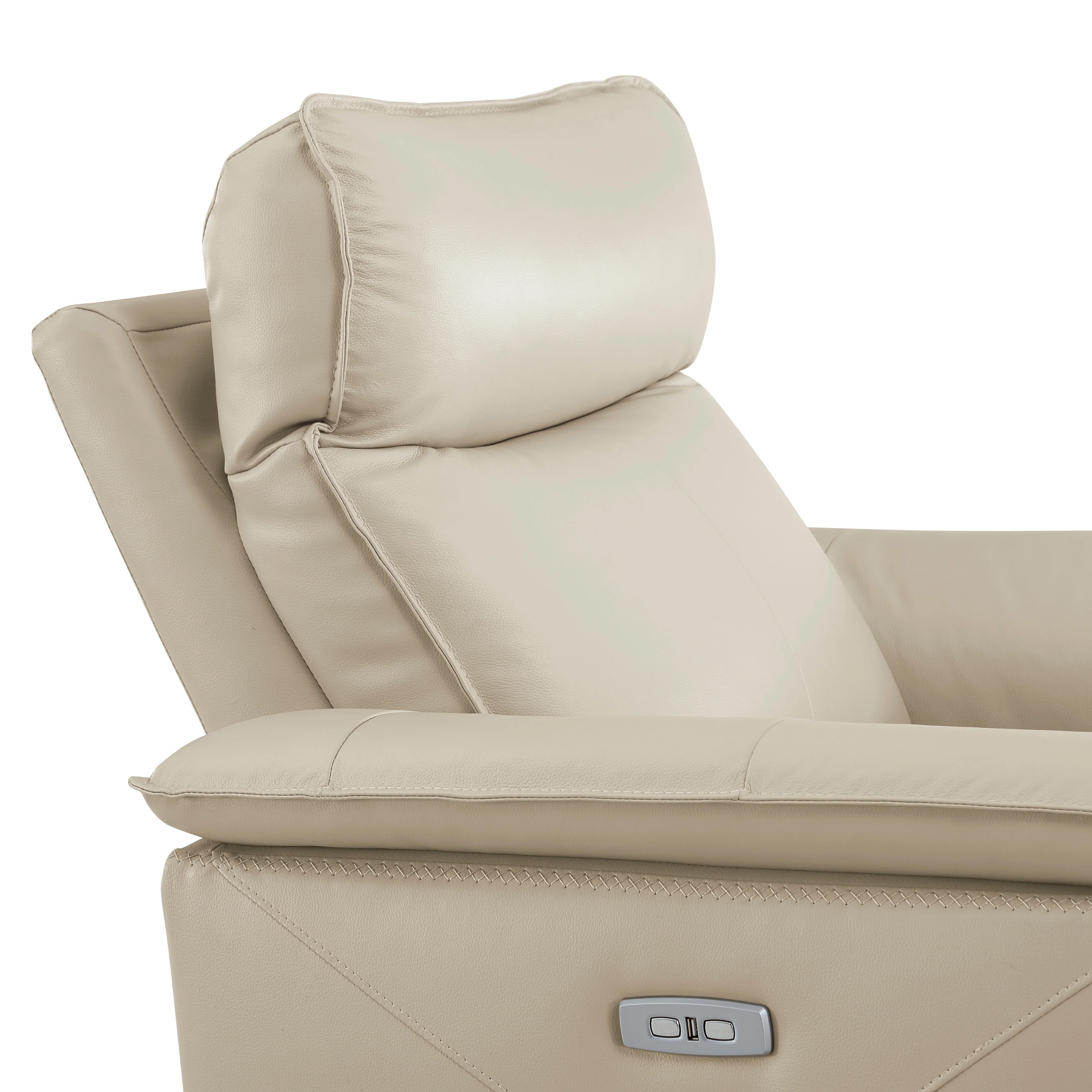 Maroni Power Reclining Chair with Power Headrest in Taupe - 8259RFTP-1PWH - Image 4