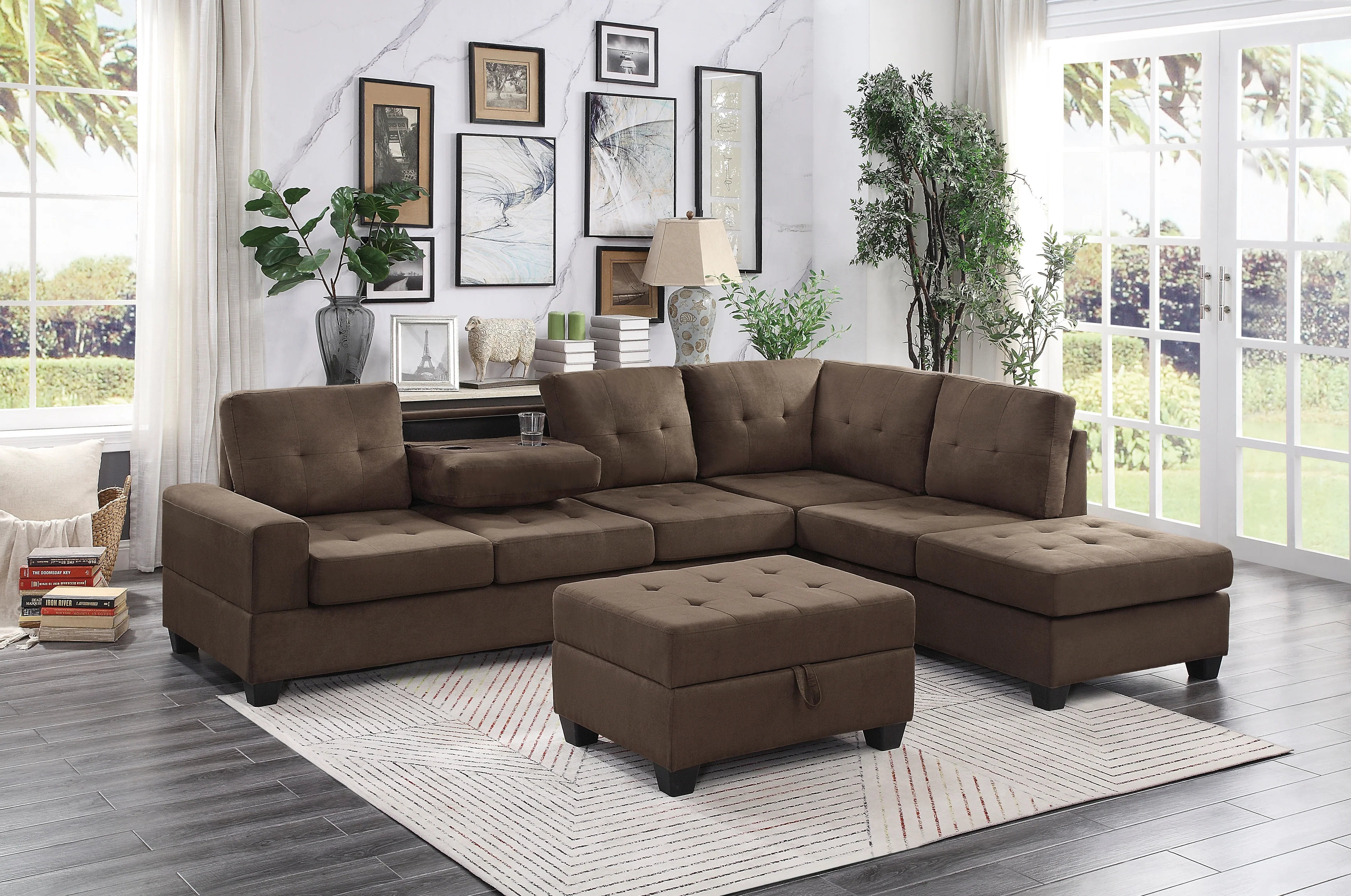 Maston Storage Ottoman in Brown - 9507CHC-4 - Image 4